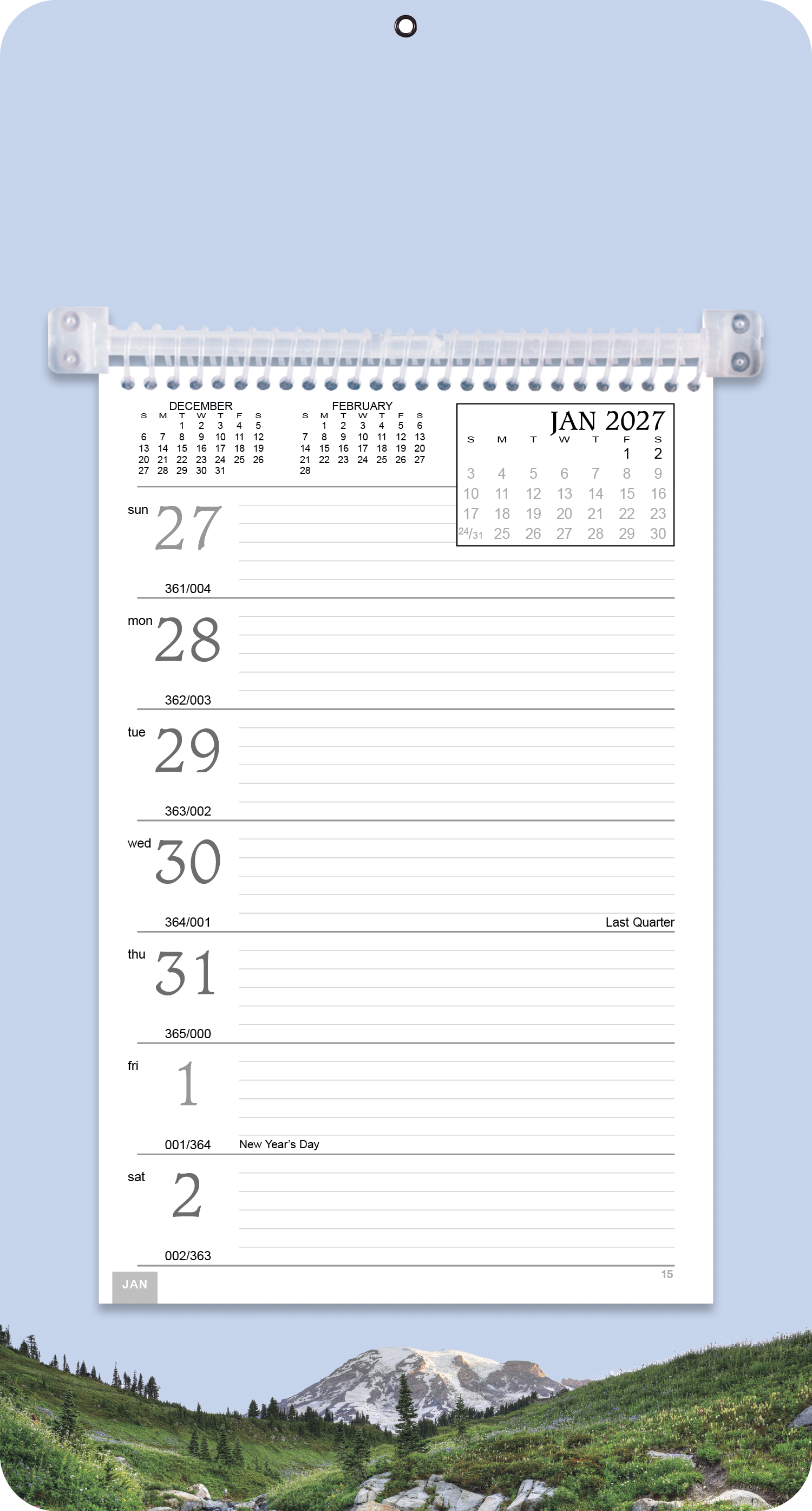Full-Color Weekly Memo Calendar