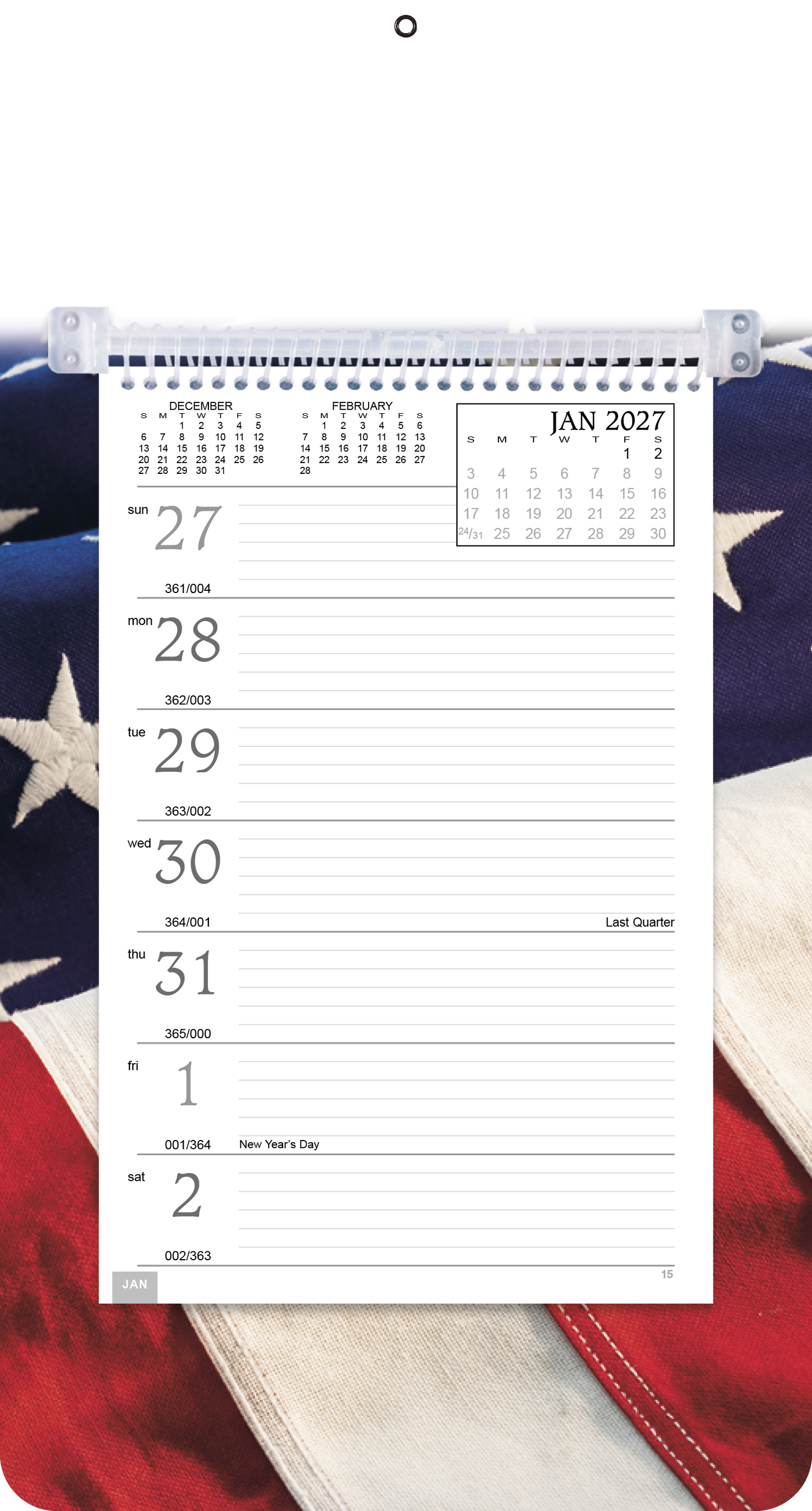 Full-Color Weekly Memo Calendar
