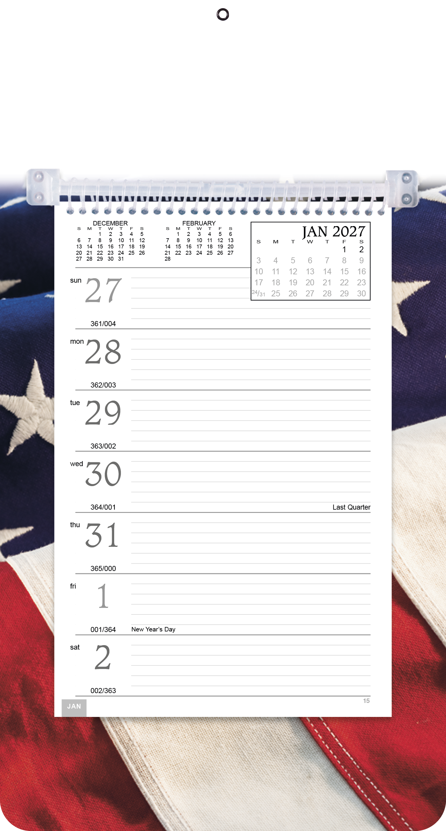 Full-Color Weekly Memo Calendar