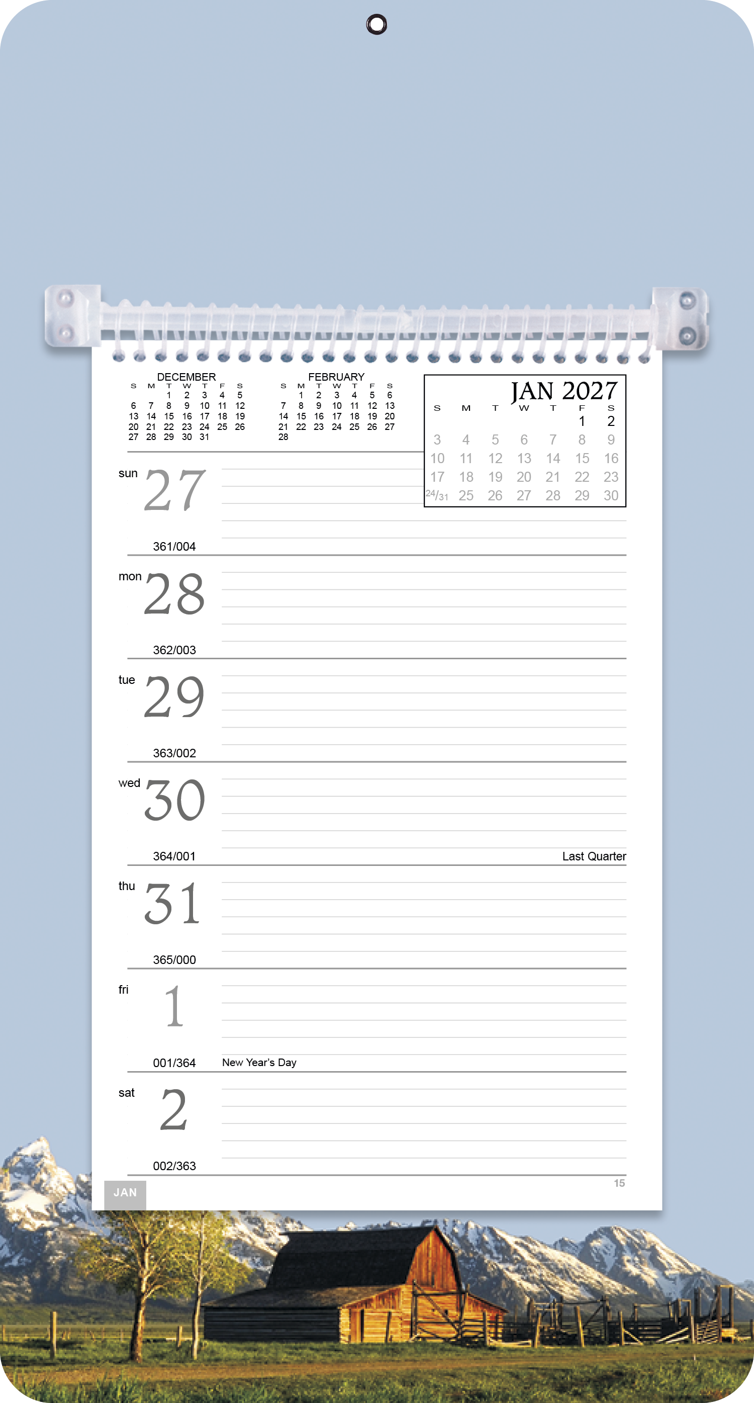 Full-Color Weekly Memo Calendar
