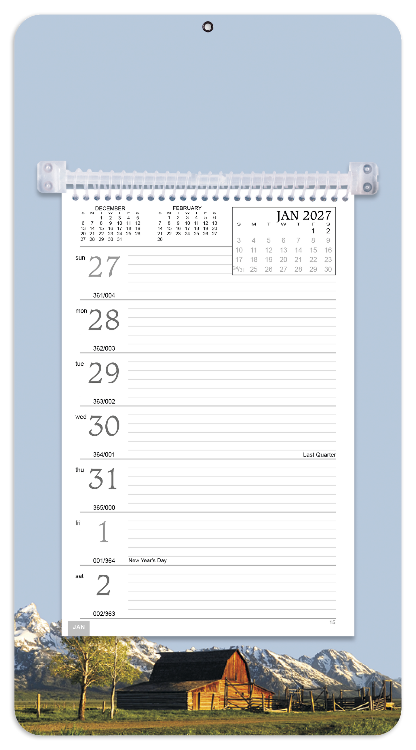 Full-Color Weekly Memo Calendar