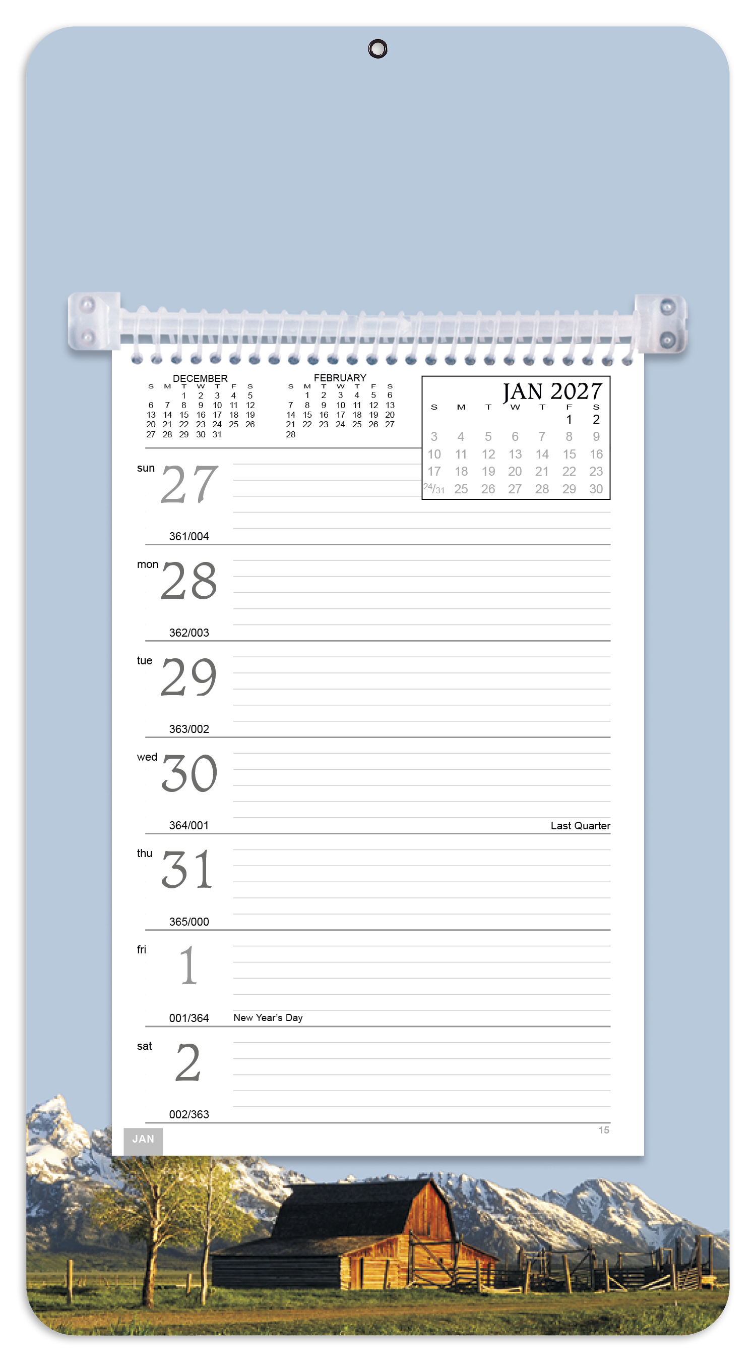 Full-Color Weekly Memo Calendar