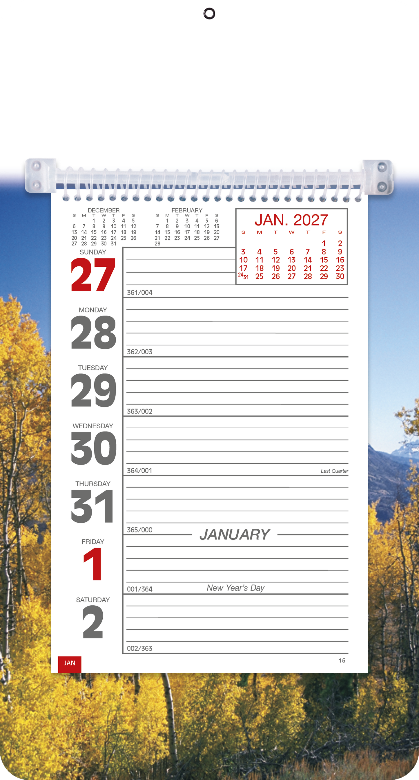 Full-Color Weekly Memo Calendar