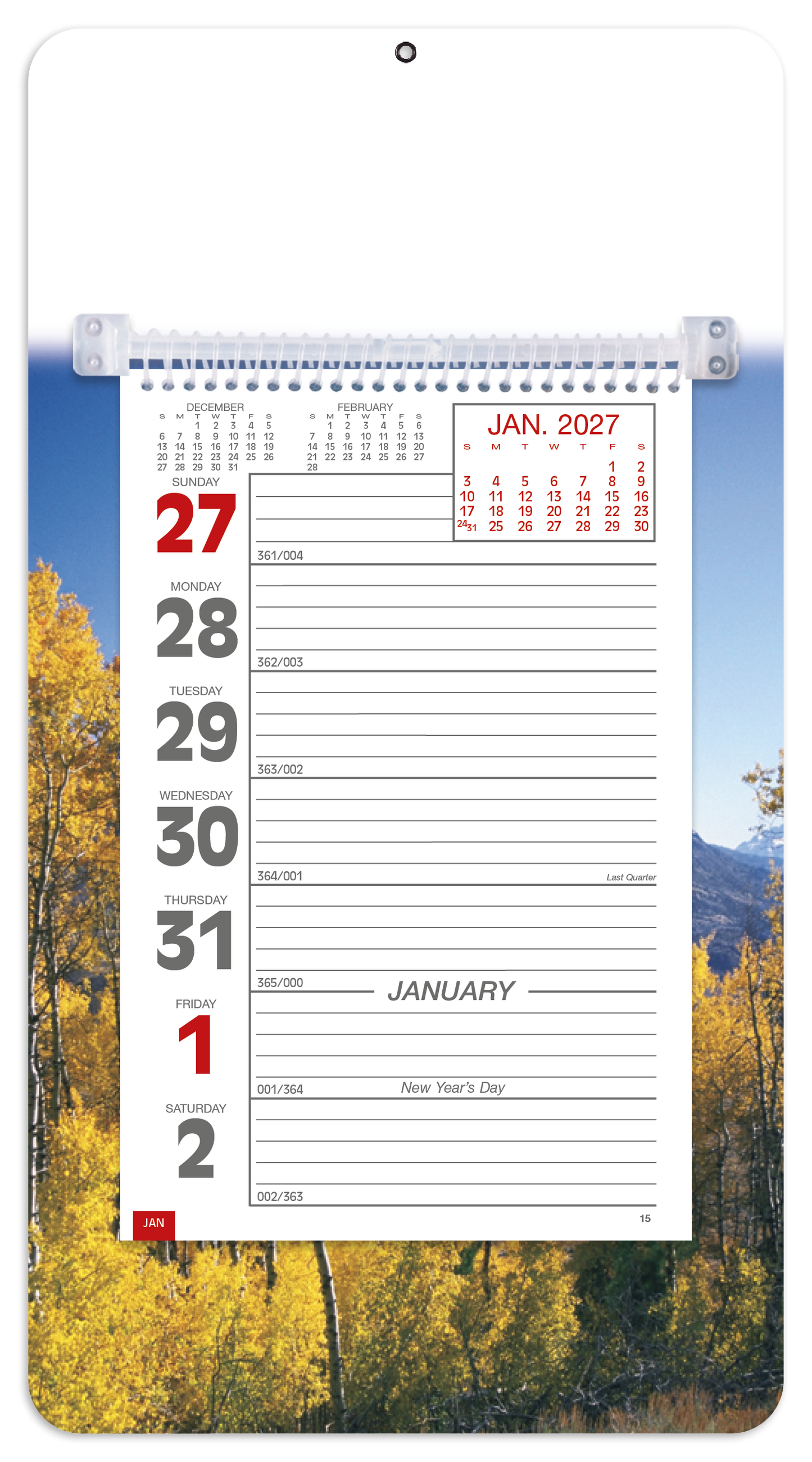 Full-Color Weekly Memo Calendar