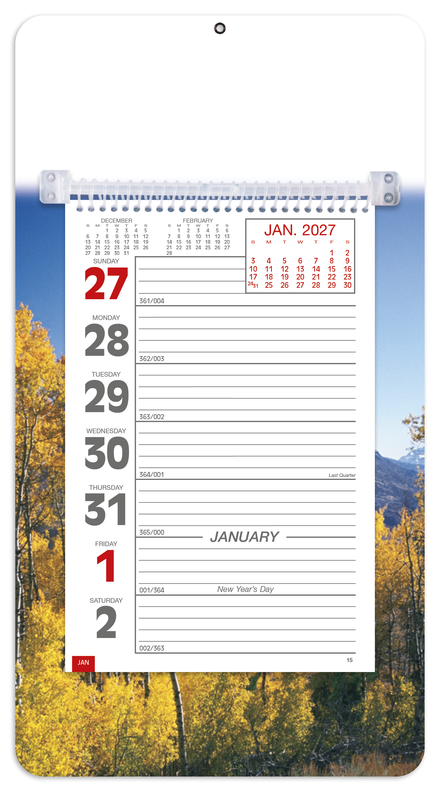 Full-Color Weekly Memo Calendar
