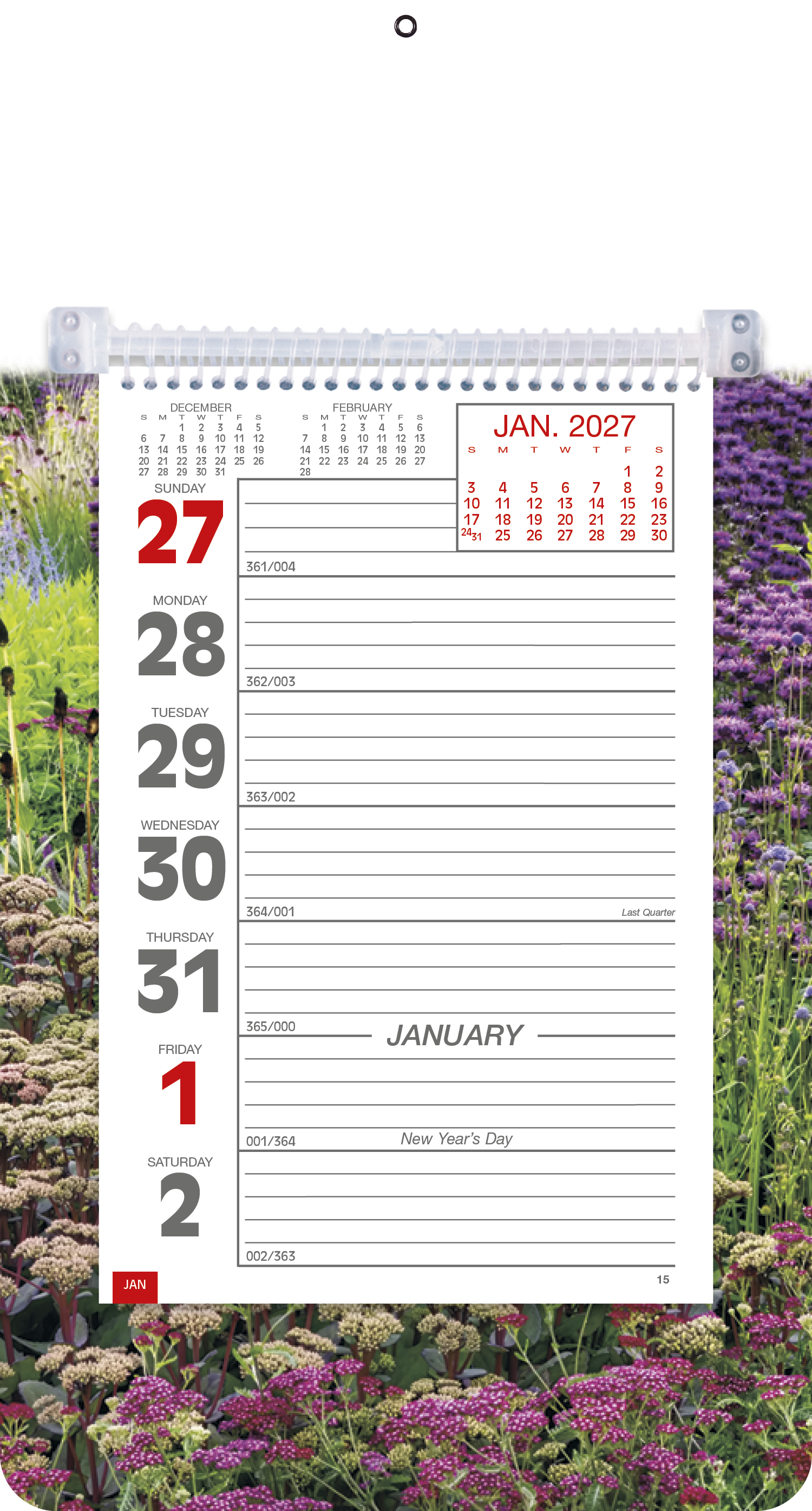 Full-Color Weekly Memo Calendar