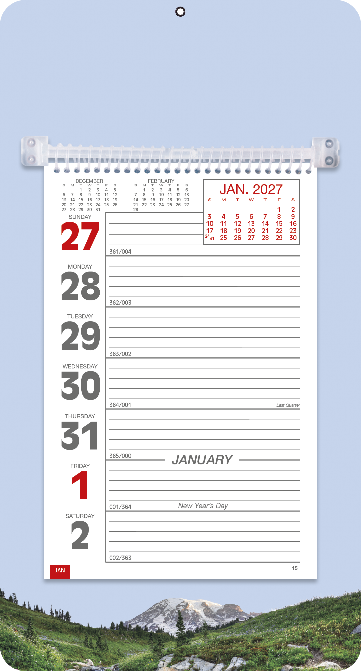 Full-Color Weekly Memo Calendar