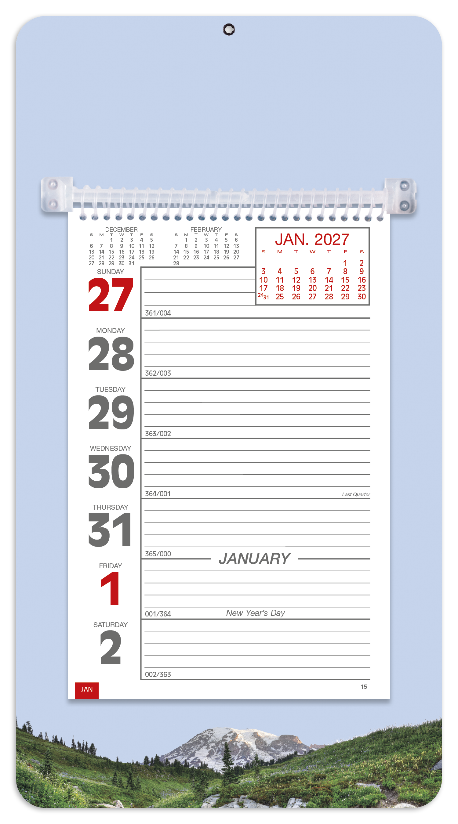 Full-Color Weekly Memo Calendar