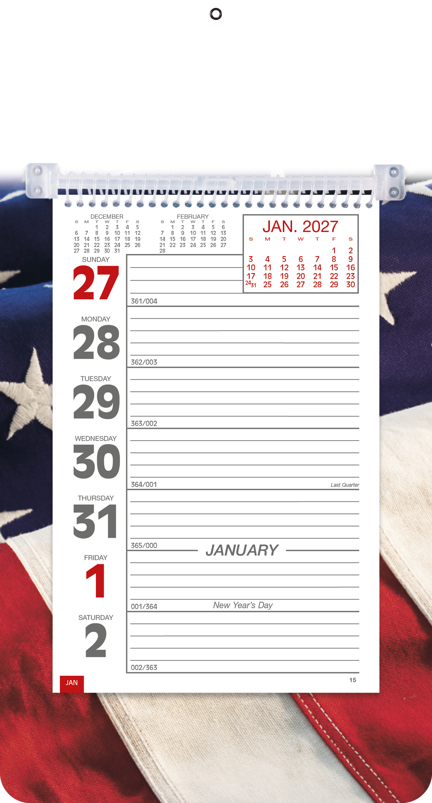 Full-Color Weekly Memo Calendar