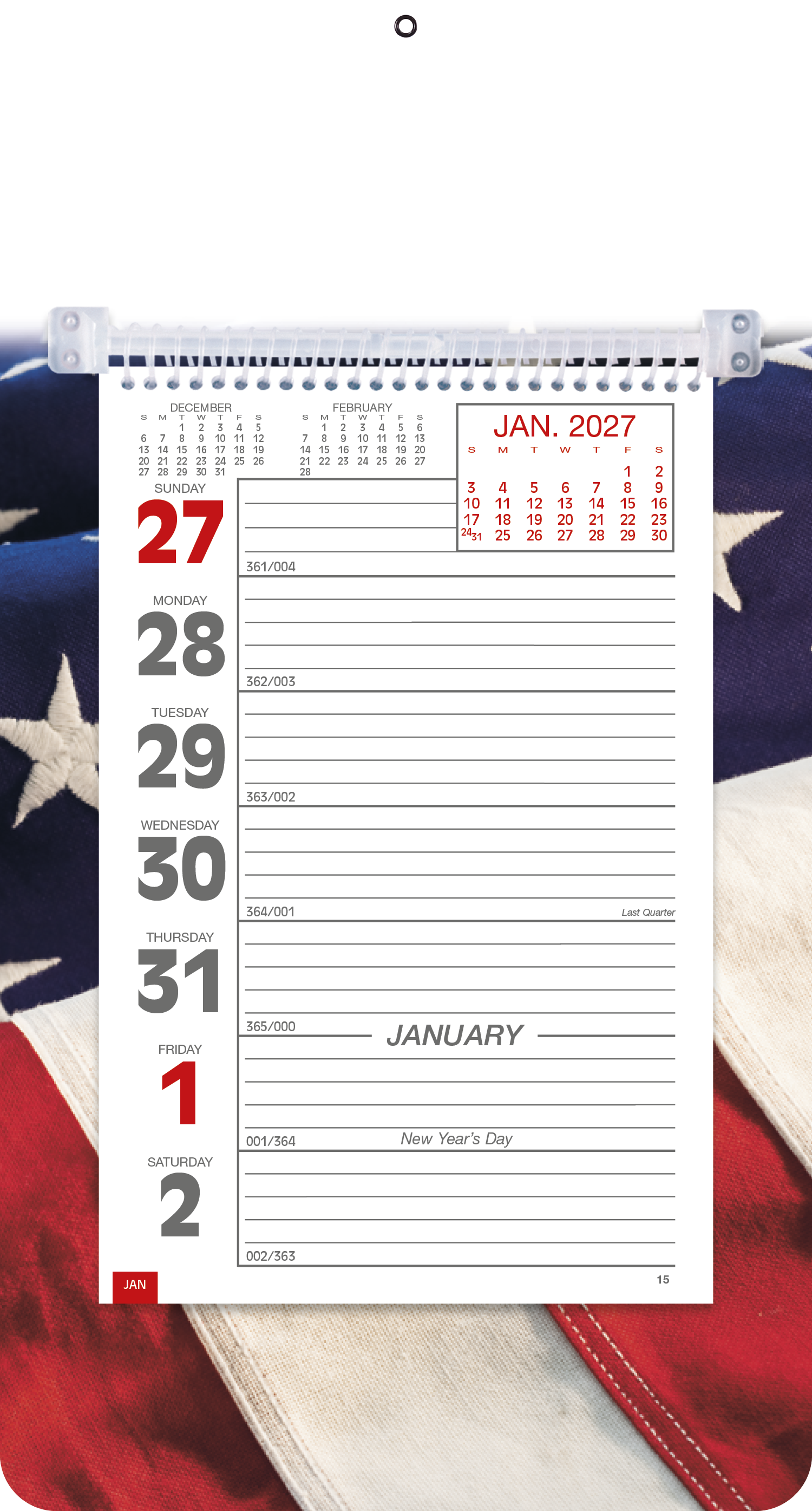 Full-Color Weekly Memo Calendar