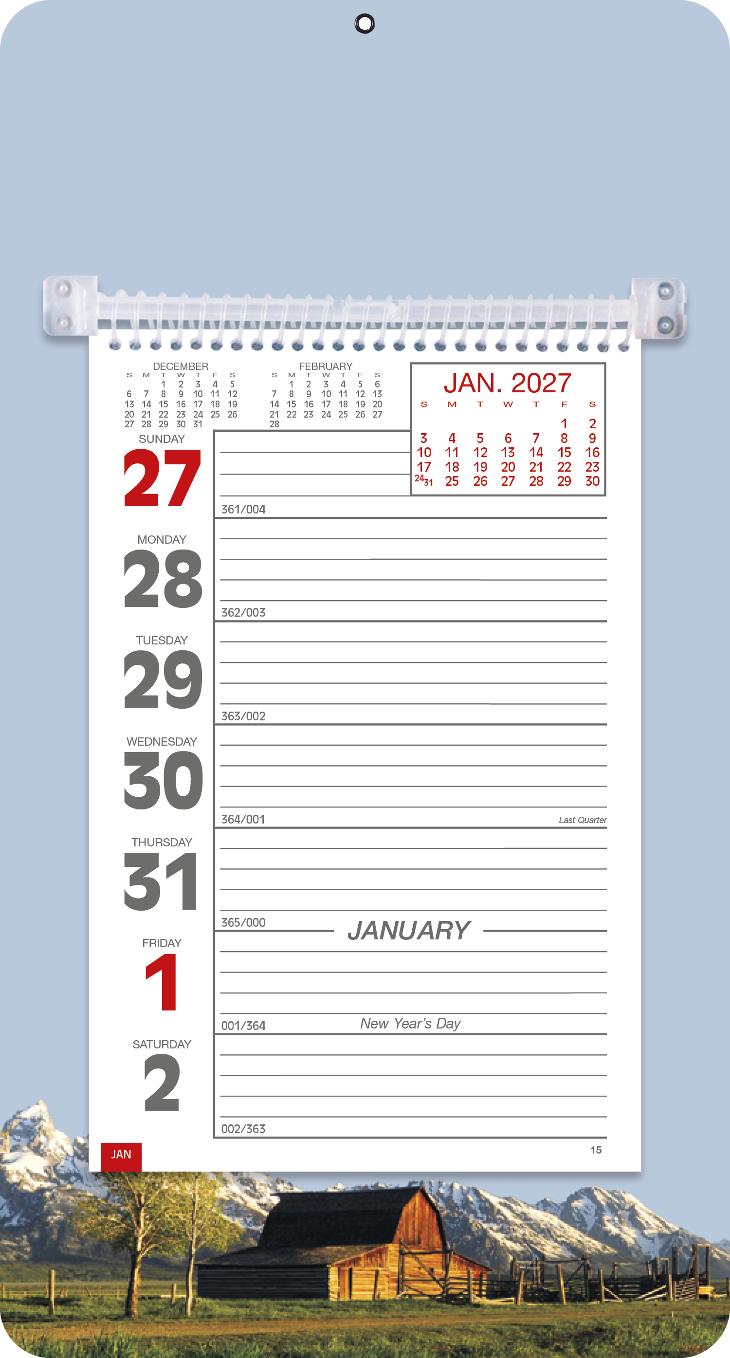 Full-Color Weekly Memo Calendar