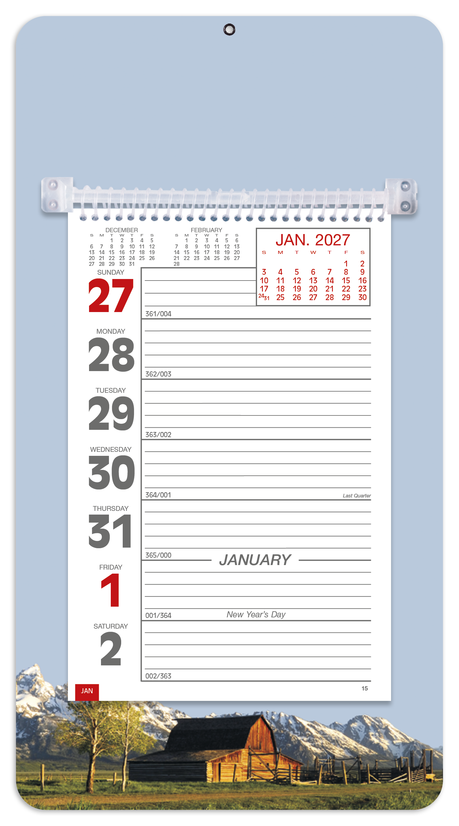 Full-Color Weekly Memo Calendar