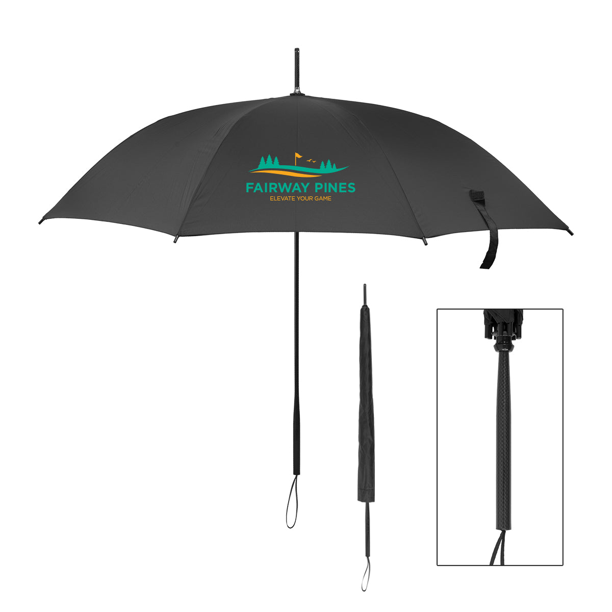 47.6" BrandCharger® Vireo One rPET Umbrella