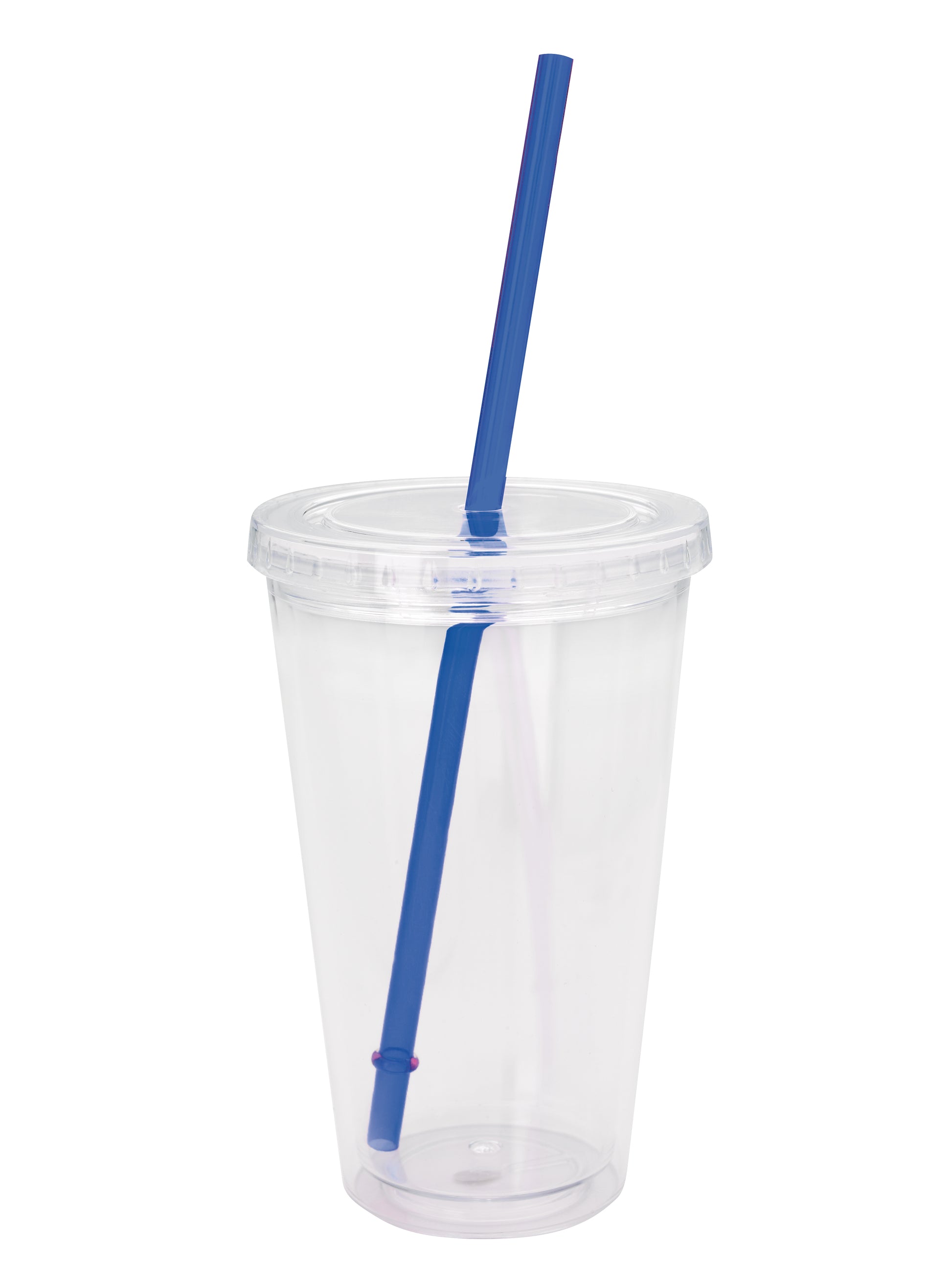 Clear Tumbler with Colored Lid - 18 oz.
