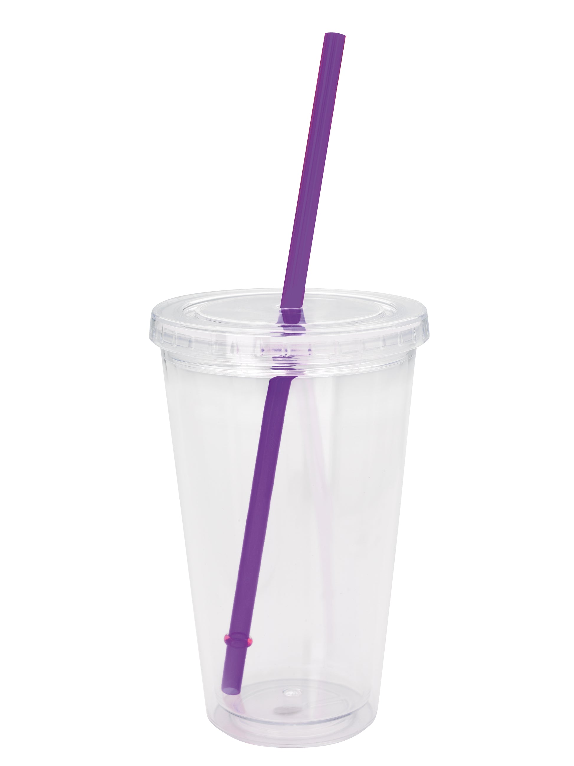 Clear Tumbler with Colored Lid - 18 oz.