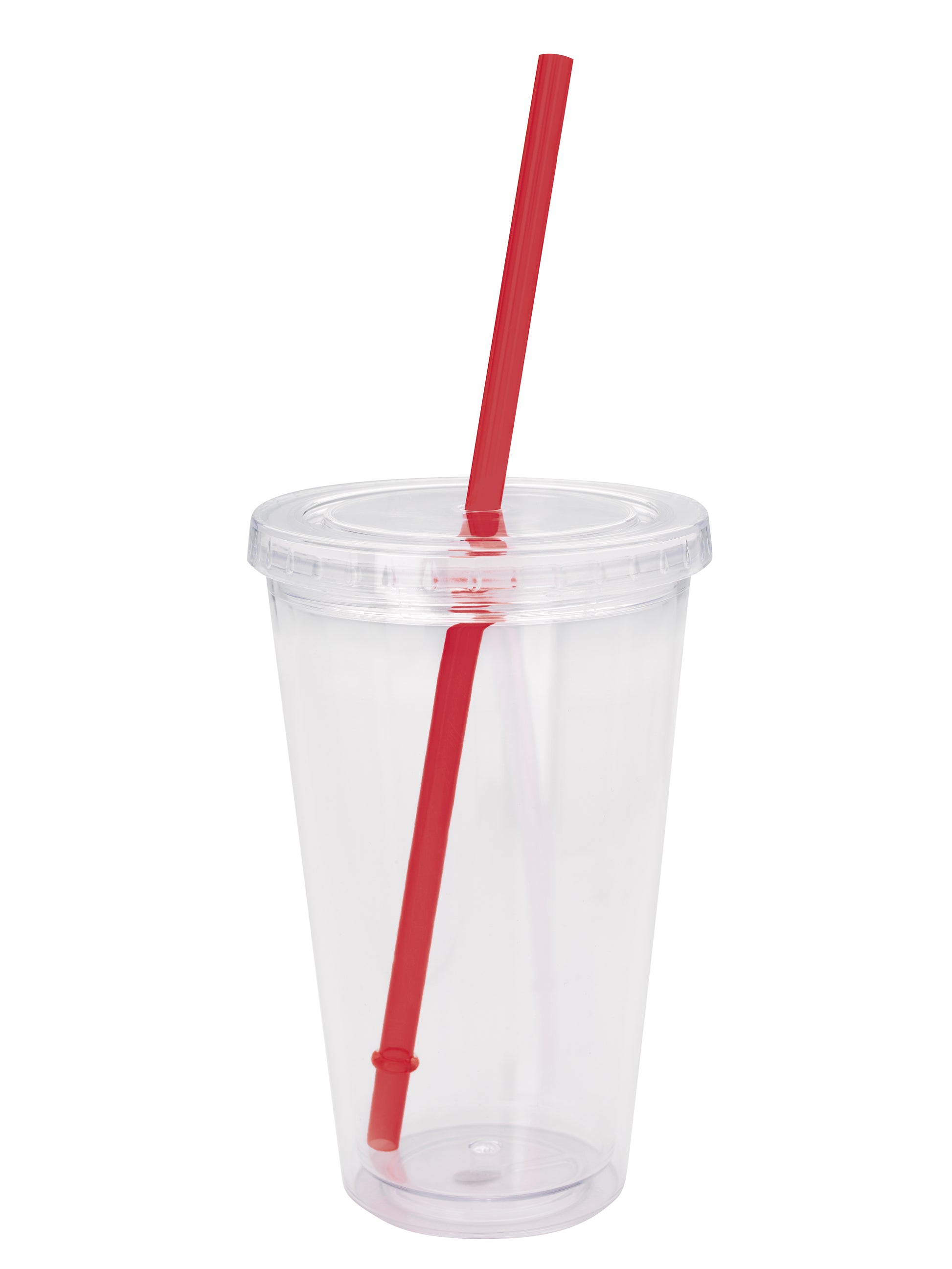 Clear Tumbler with Colored Lid - 18 oz.