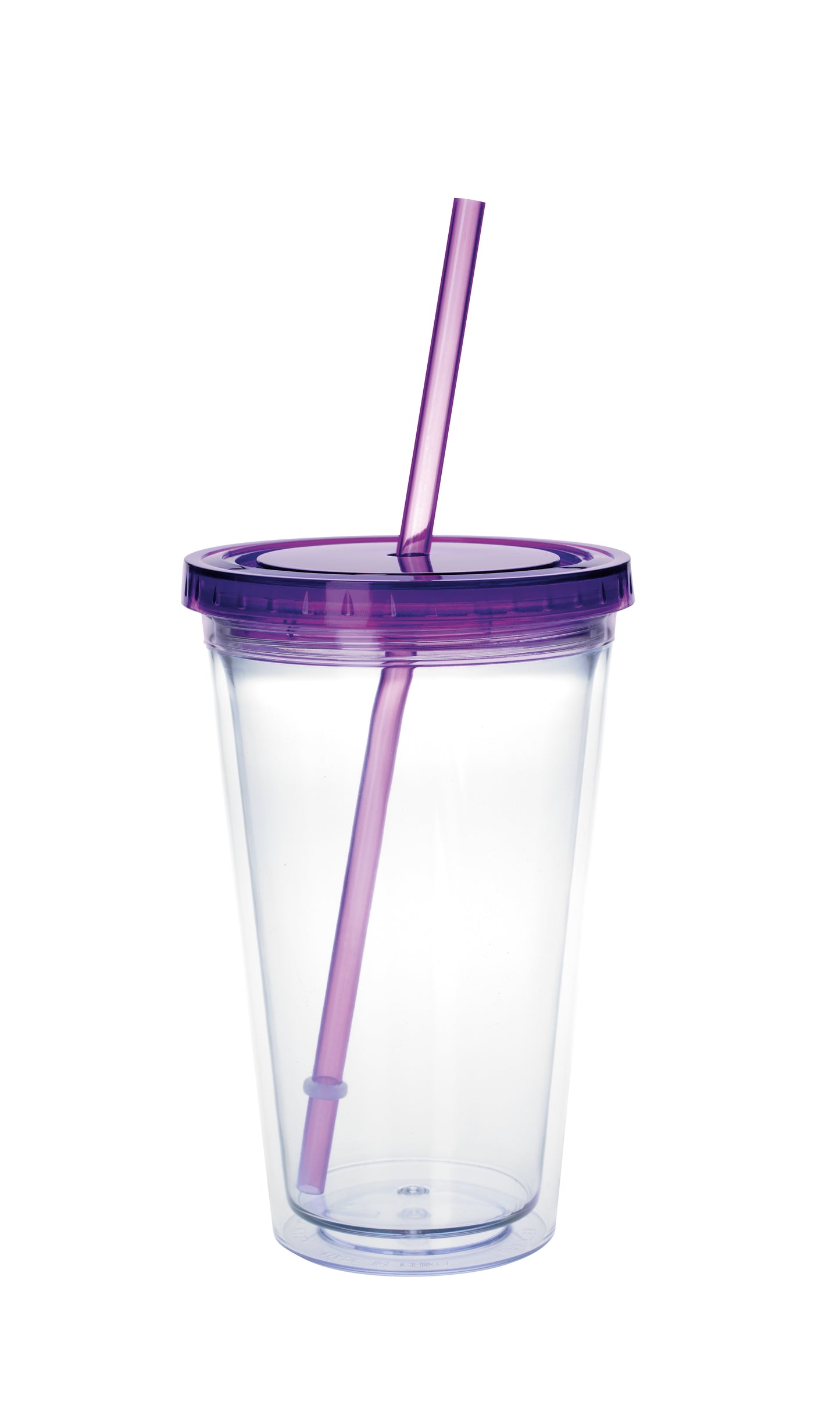 Clear Tumbler with Colored Lid - 18 oz.