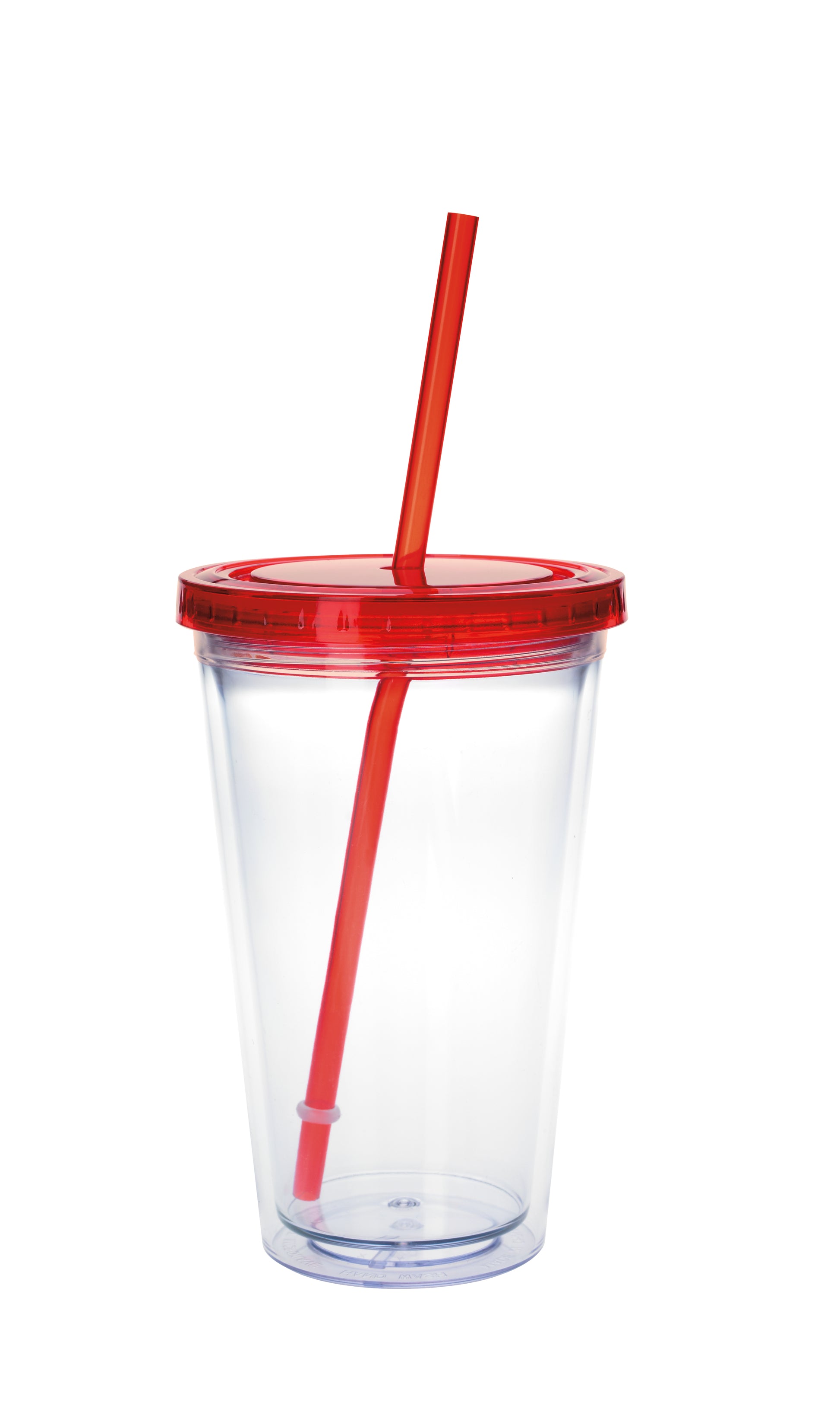 Clear Tumbler with Colored Lid - 18 oz.