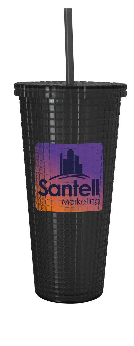 Square-Pattern Double-Wall Tumbler - 23 oz.