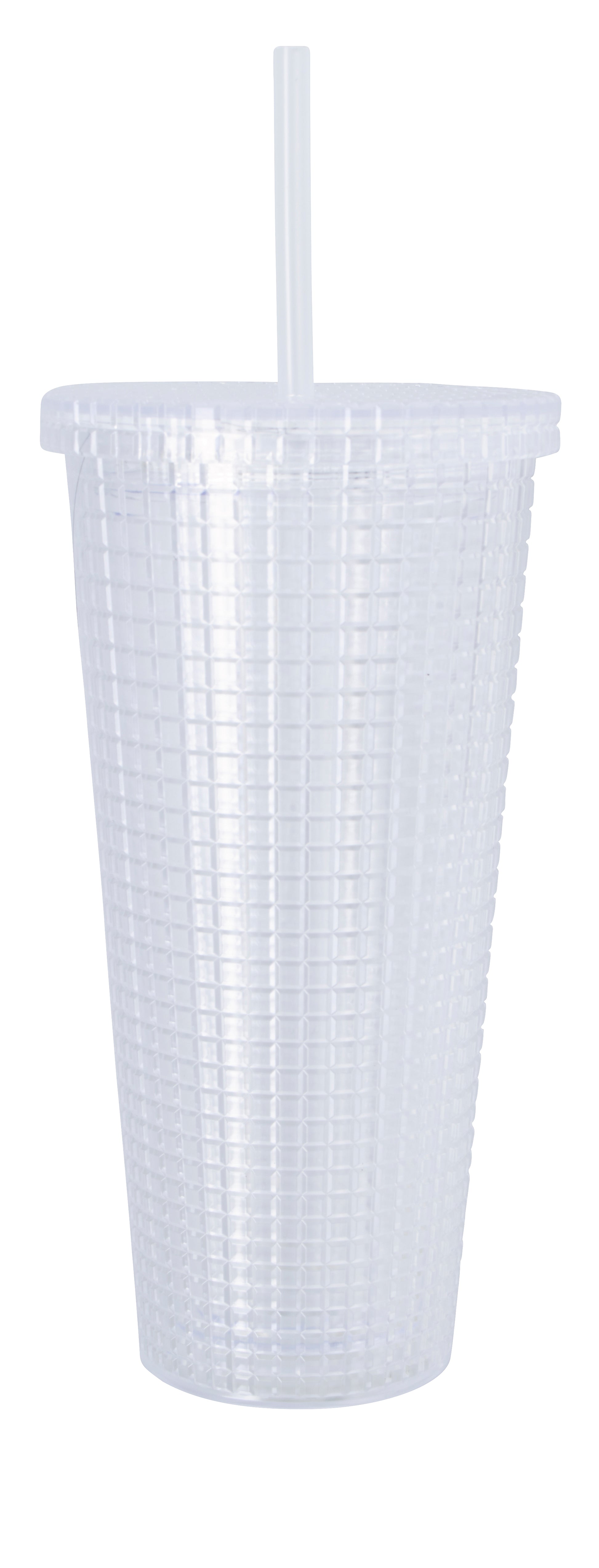 Square-Pattern Double-Wall Tumbler - 23 oz.