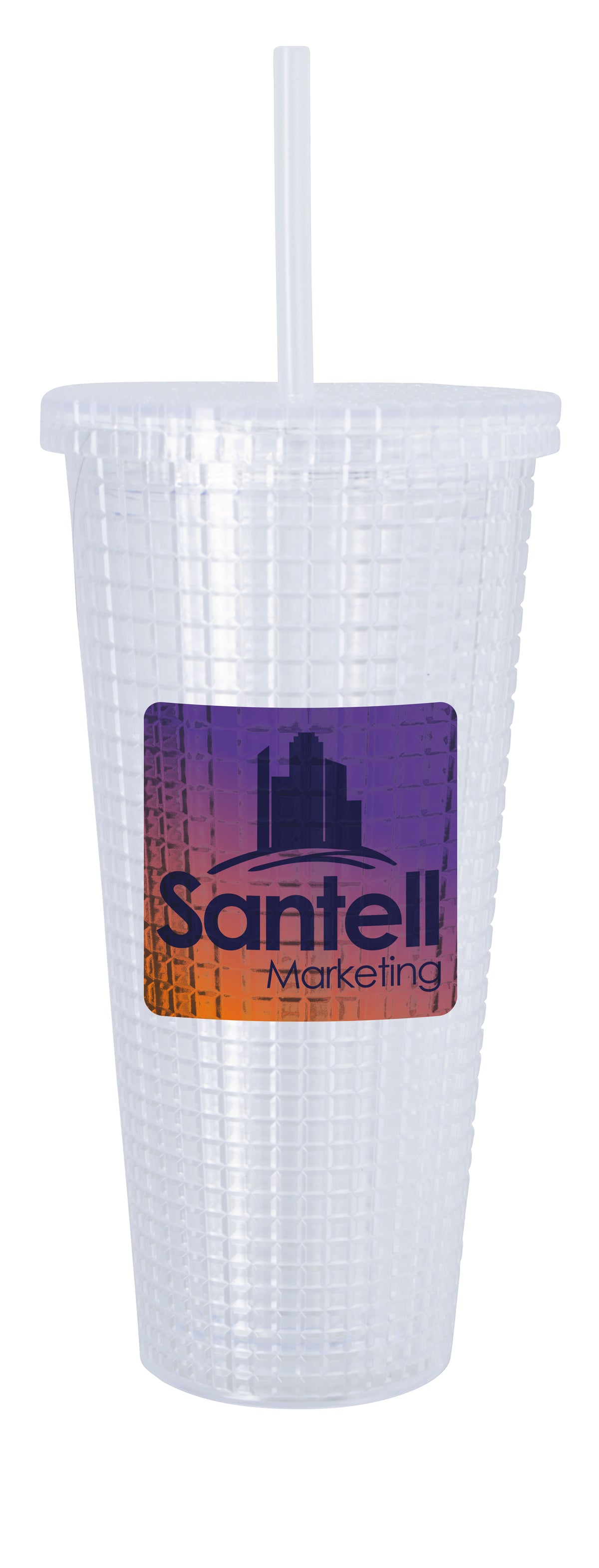 Custom logo Square-Pattern Double-Wall Tumbler - 23 oz.