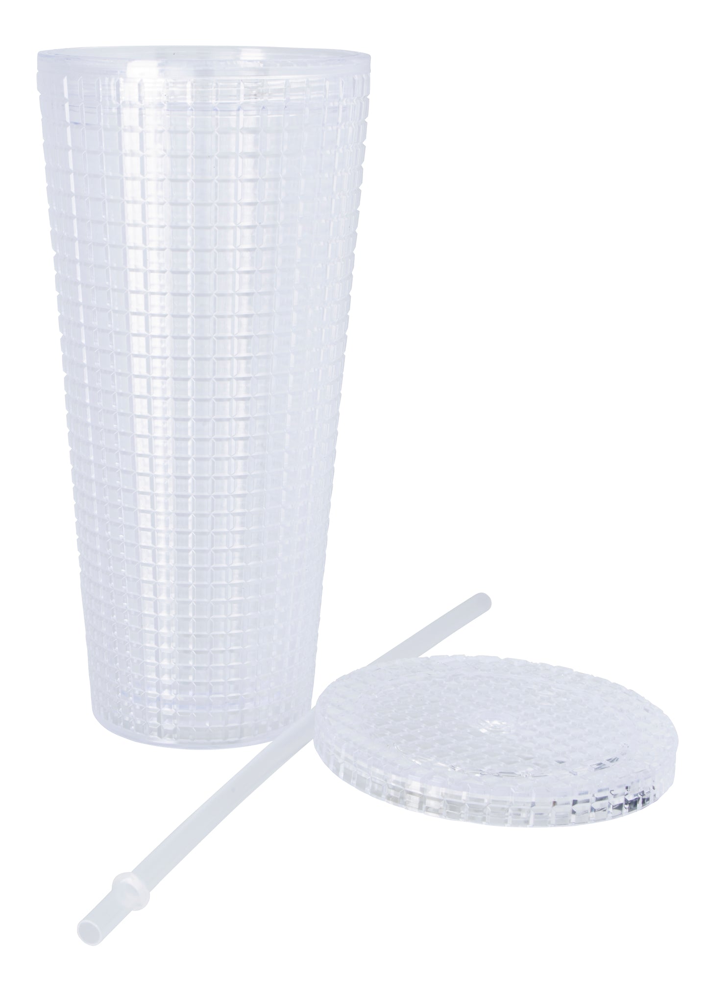 Square-Pattern Double-Wall Tumbler - 23 oz.