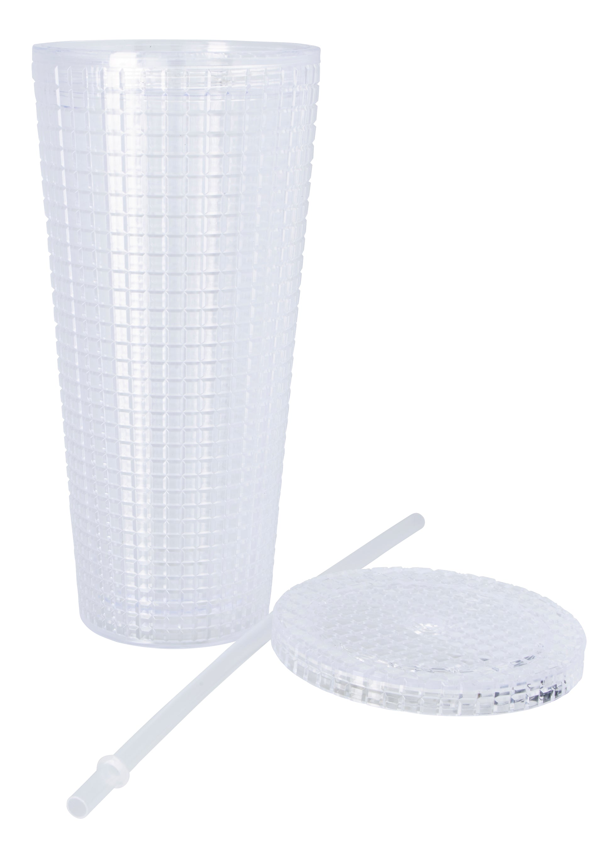 Square-Pattern Double-Wall Tumbler - 23 oz.
