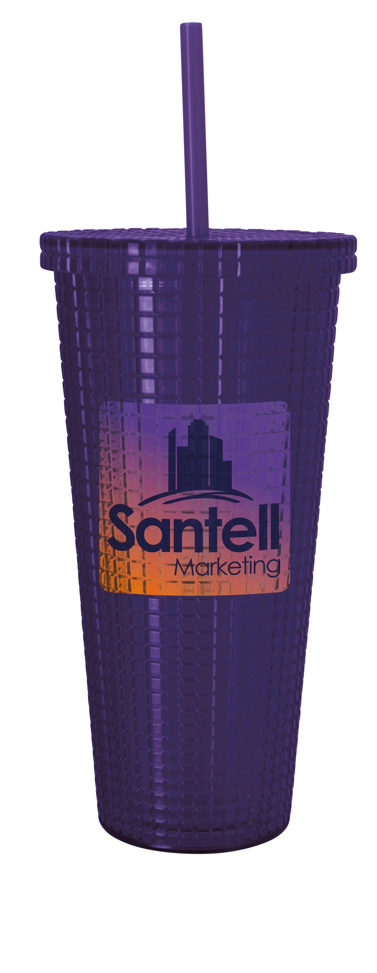 Custom logo Square-Pattern Double-Wall Tumbler - 23 oz.