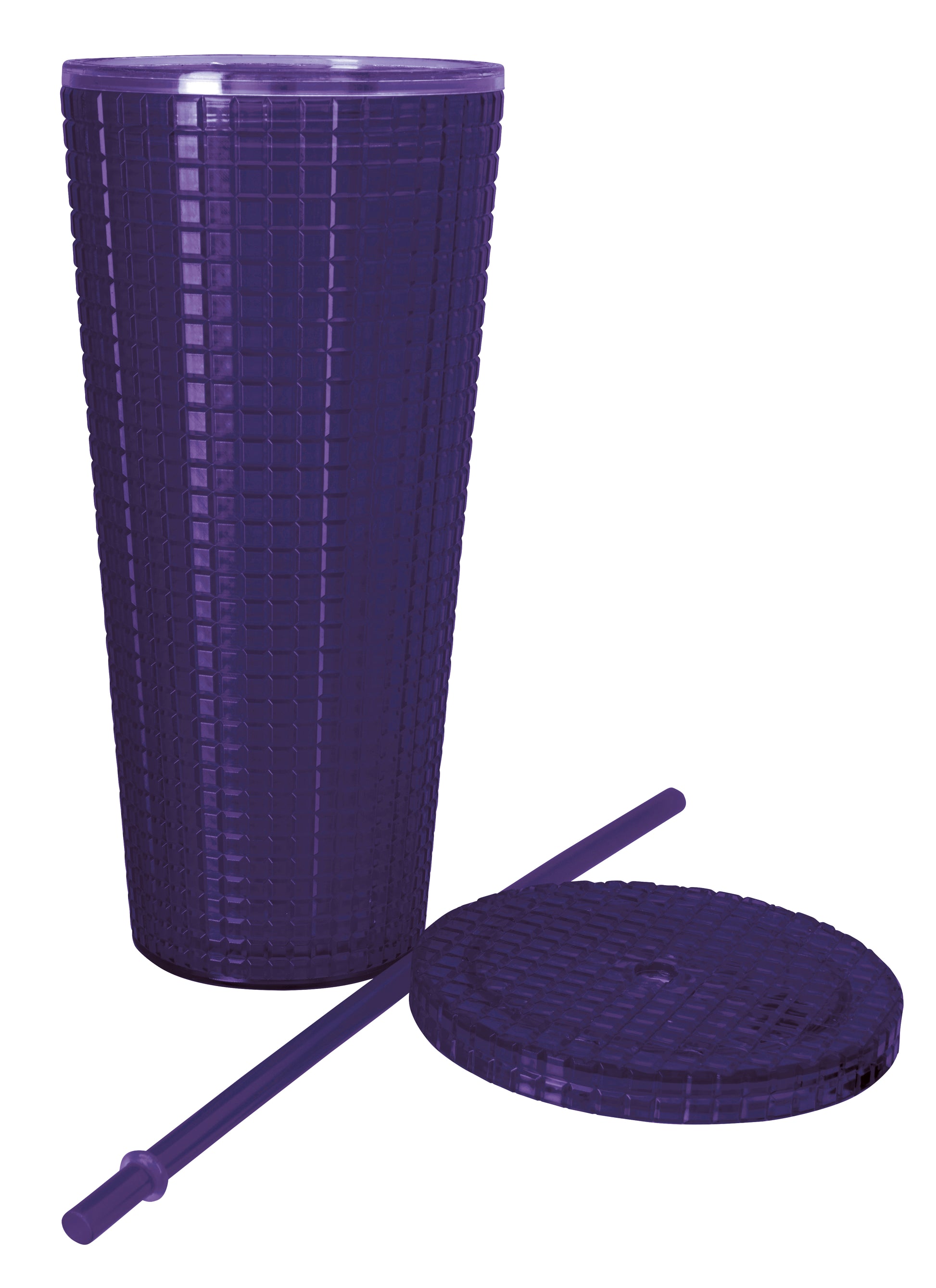 Square-Pattern Double-Wall Tumbler - 23 oz.