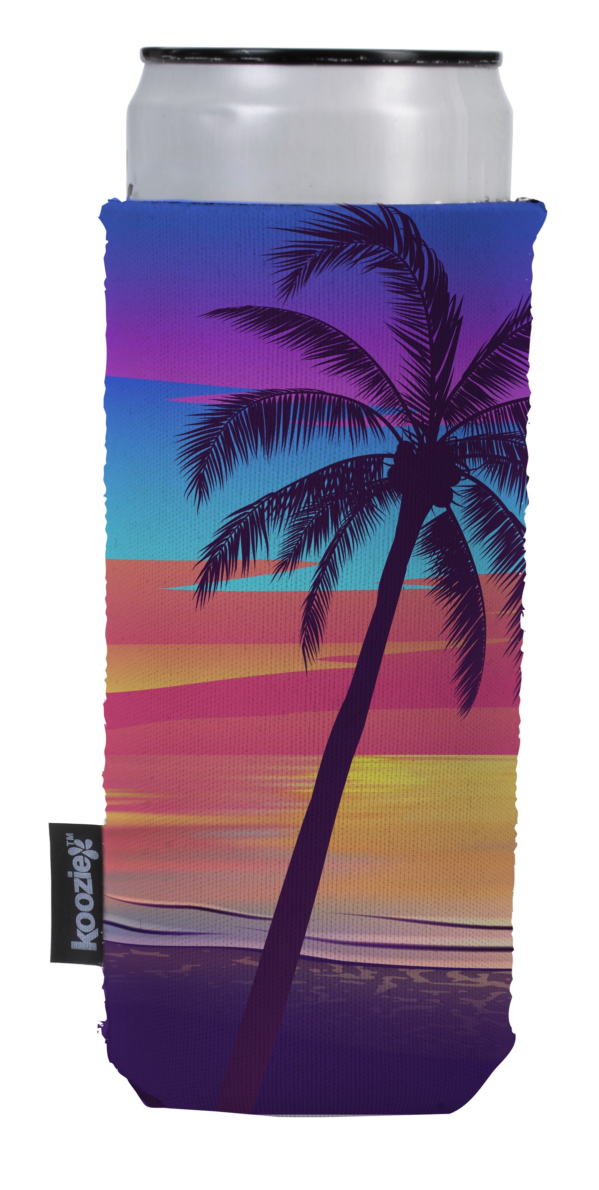 Custom logo Full-Color Collapsible Slim Neoprene Can Cooler