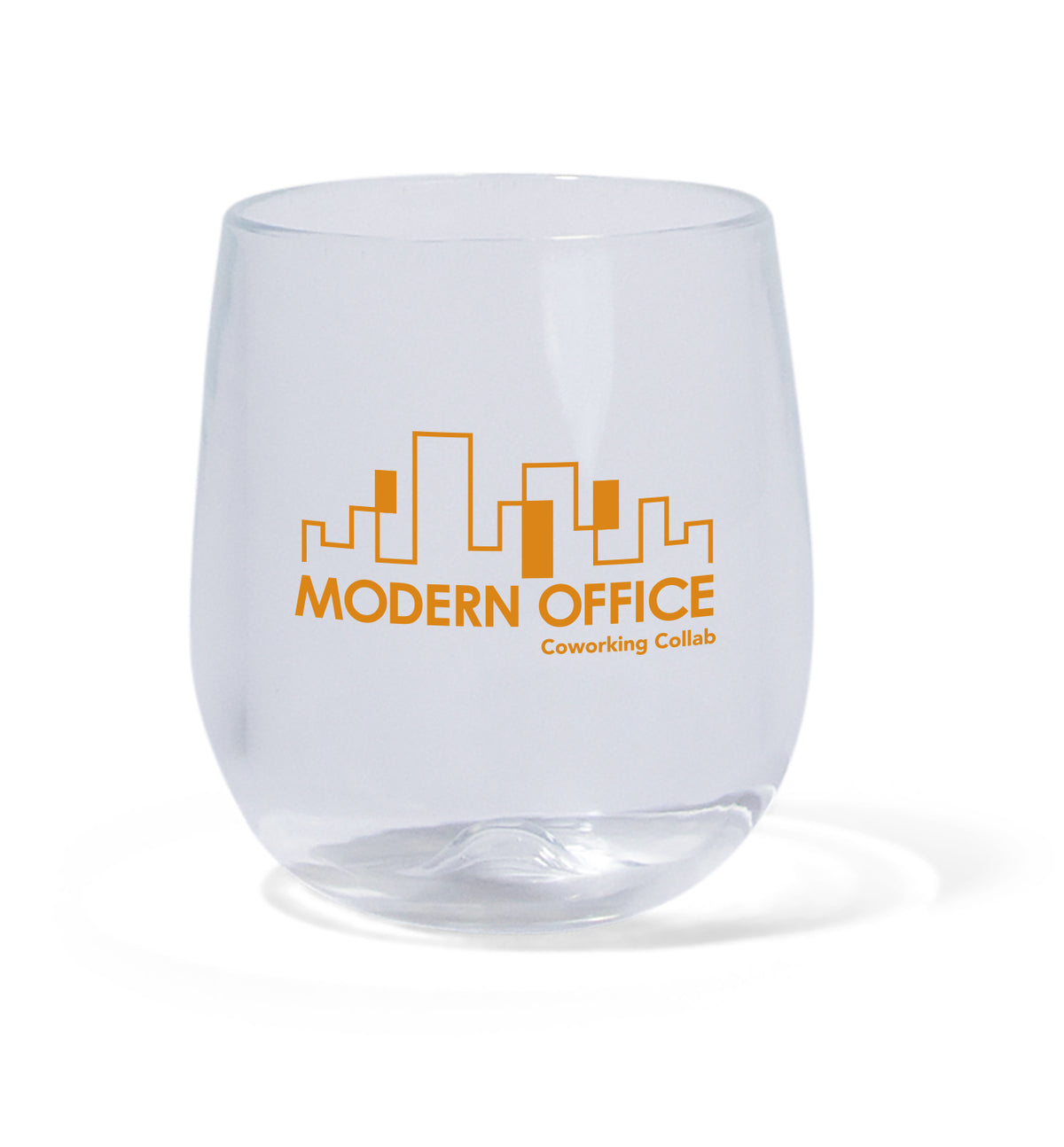 Custom logo Clear Stemless Wine Glass - 12 oz.