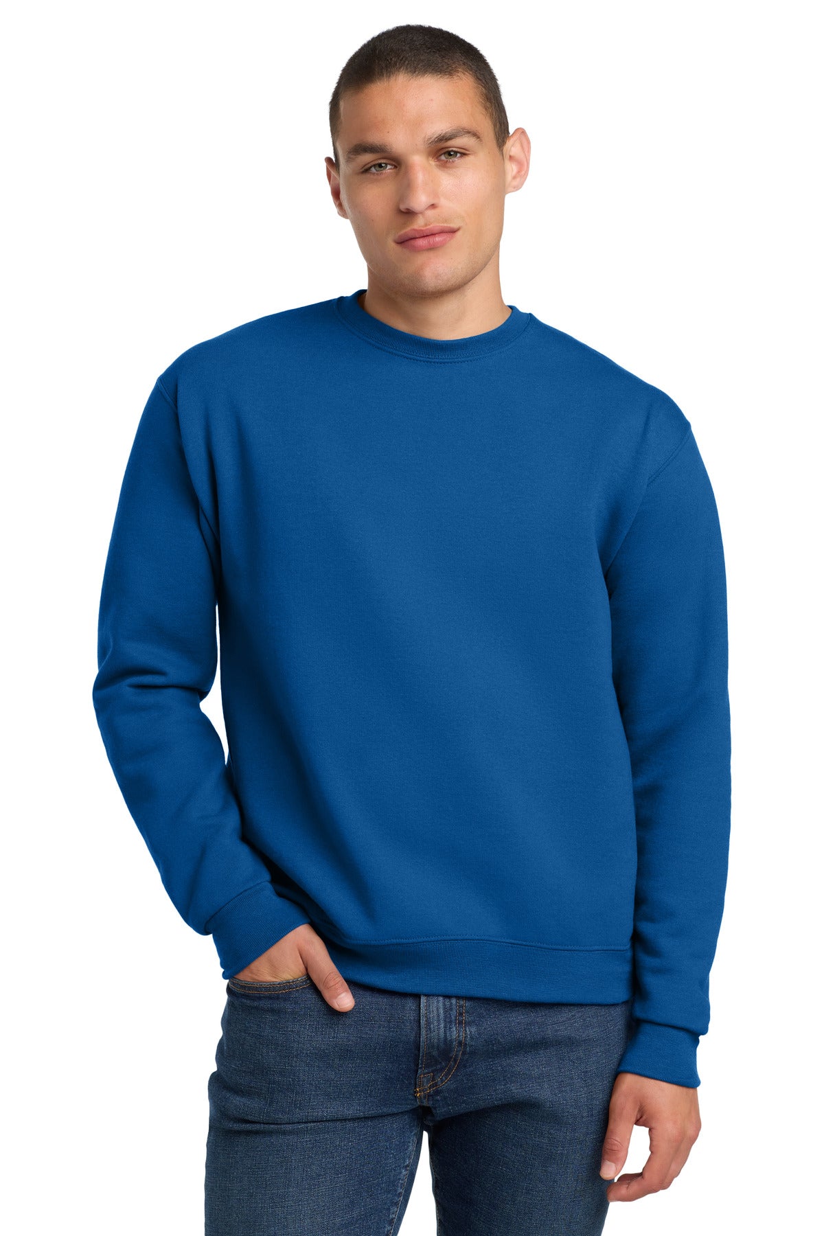 Custom logo Jerzees® Super Sweats® NuBlend® - Crewneck Sweatshirt.  4662M in Royal