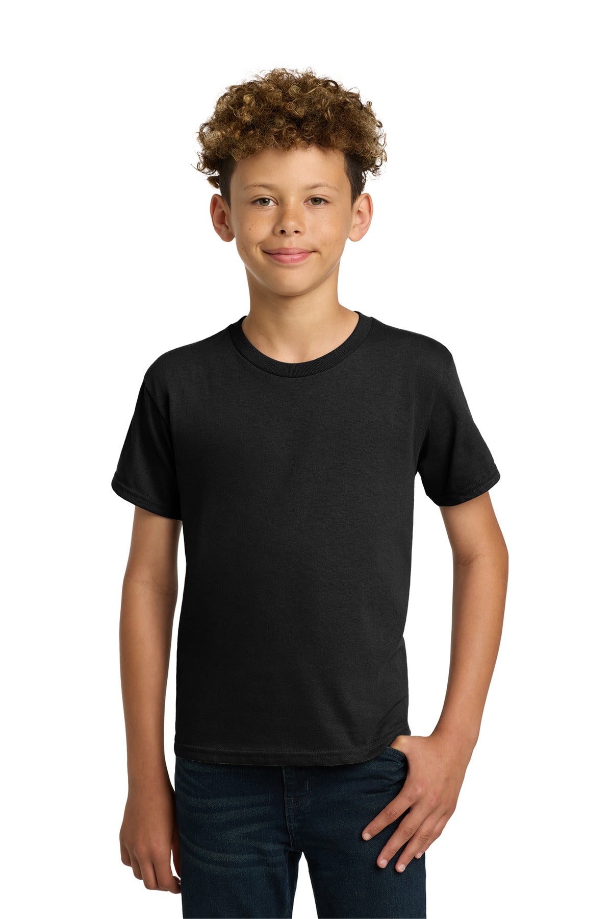 Custom logo Gildan® - Youth  Heavy Cotton™ 100% Cotton T-Shirt.  5000B in Black