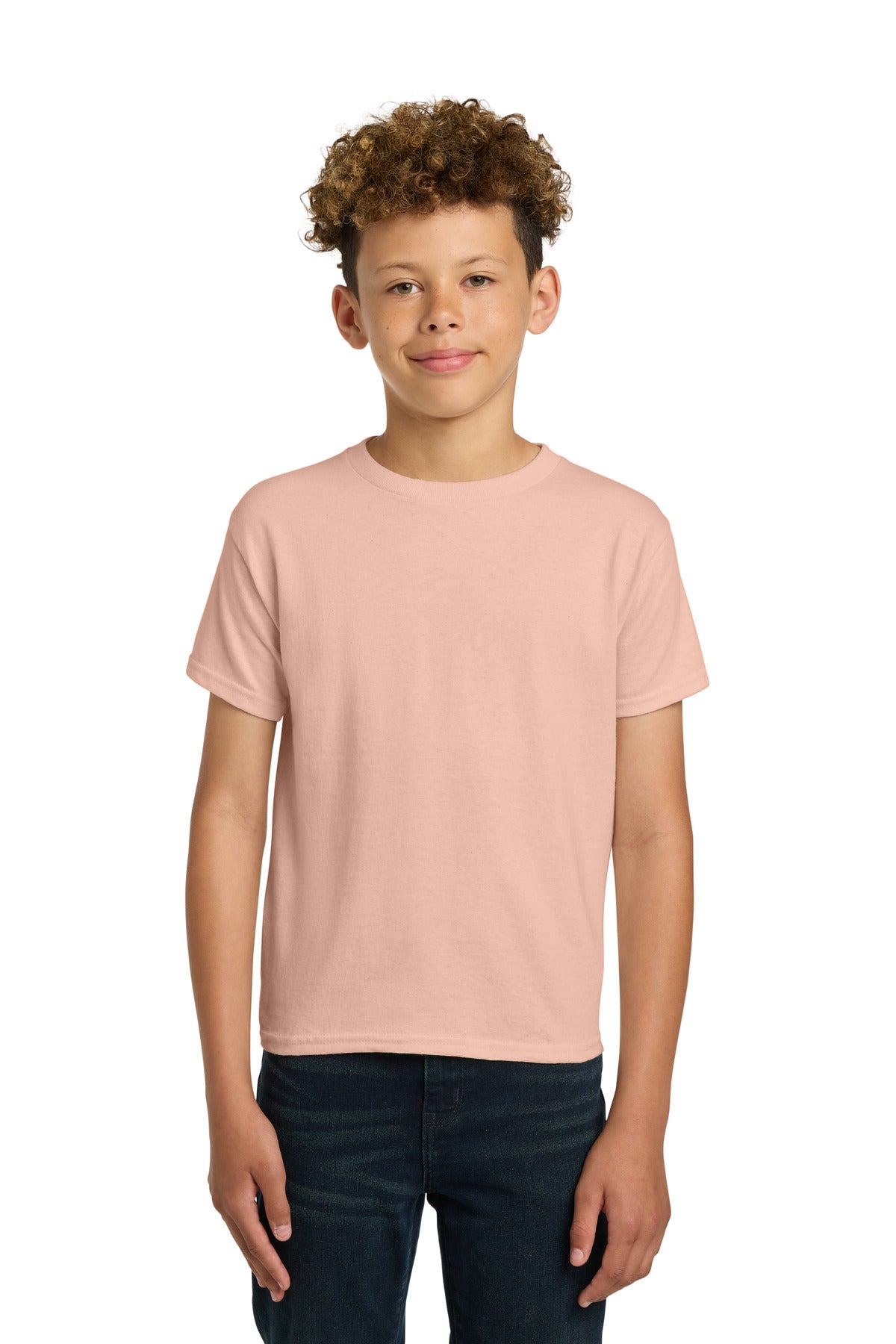 Custom logo Gildan® - Youth  Heavy Cotton™ 100% Cotton T-Shirt.  5000B in Dusty Rose
