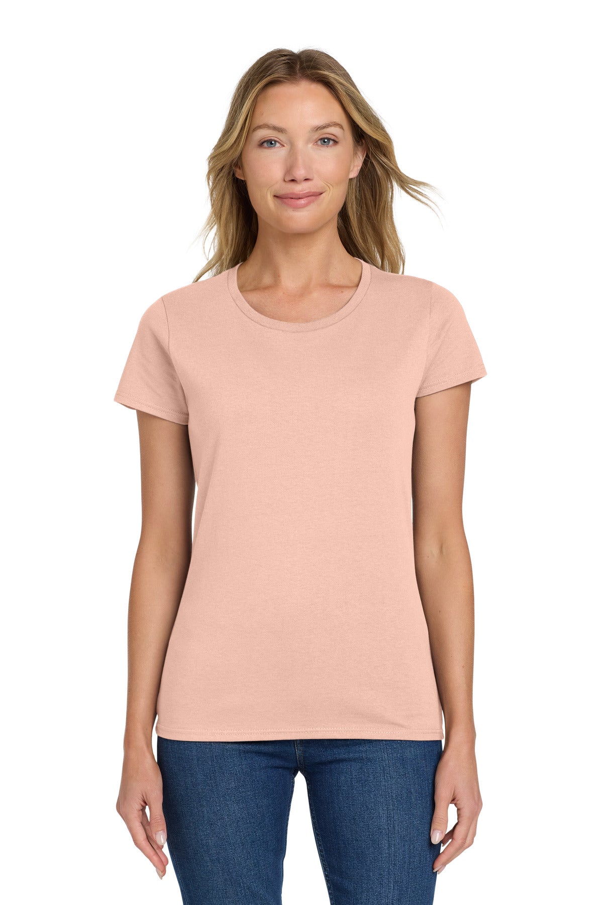 Custom logo Gildan® Women's Heavy Cotton™ 100% Cotton T-Shirt. 5000L in Dusty Rose