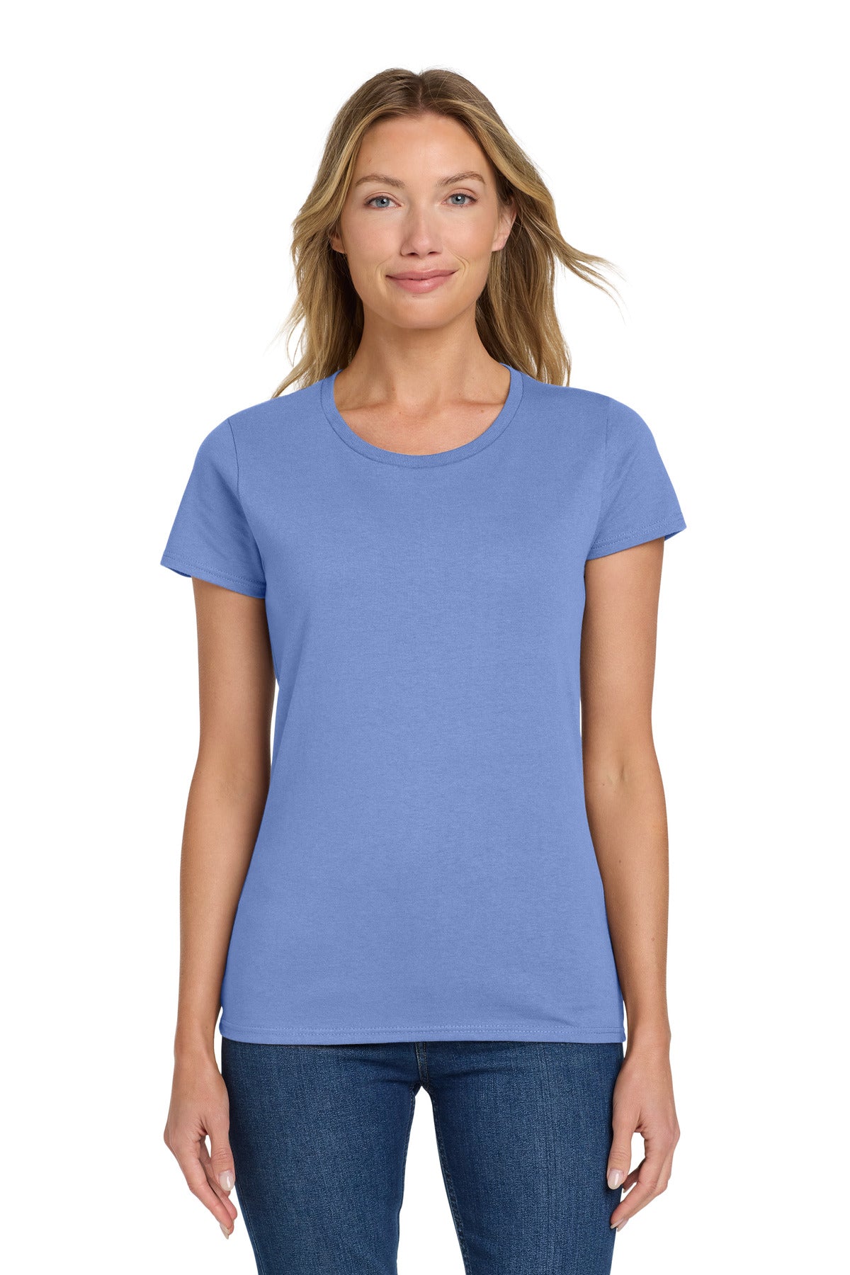 Custom logo Gildan® Women's Heavy Cotton™ 100% Cotton T-Shirt. 5000L in Violet