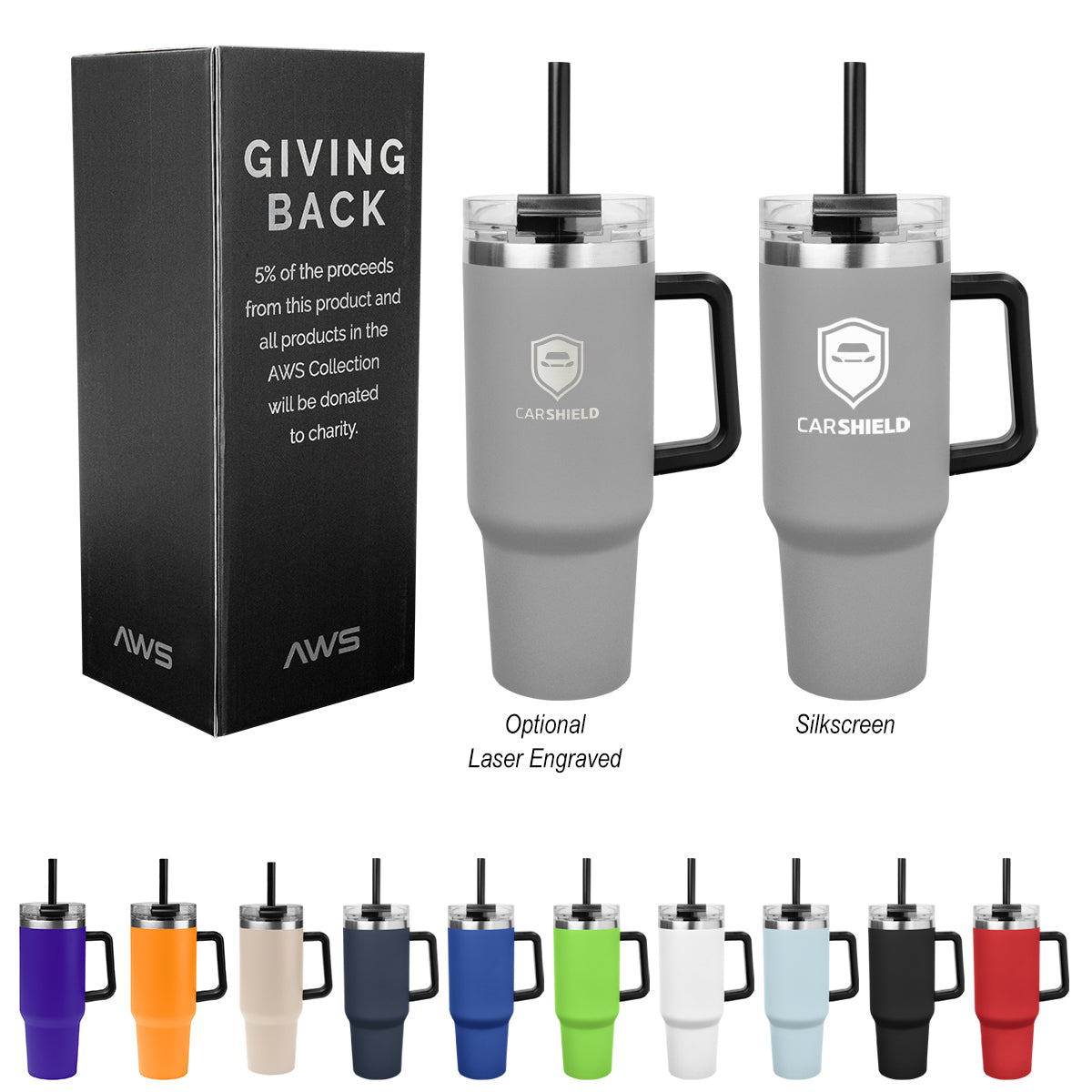 40 Oz. AWS Intrepid Recycled Stainless Steel Tumbler
