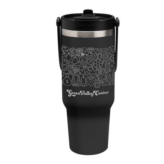 Custom logo 40 Oz. Full Laser Peak Intrepid Recycled Stainless Steel Tumbler