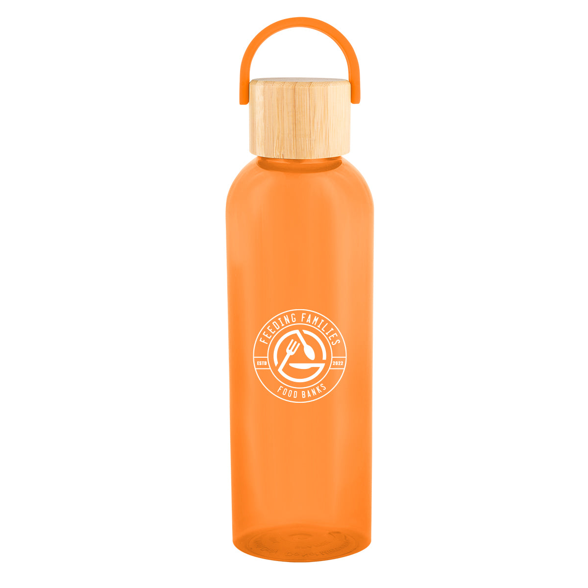 20 Oz. Ally rPET Bottle With Bamboo Lid And Easy Carry Handle