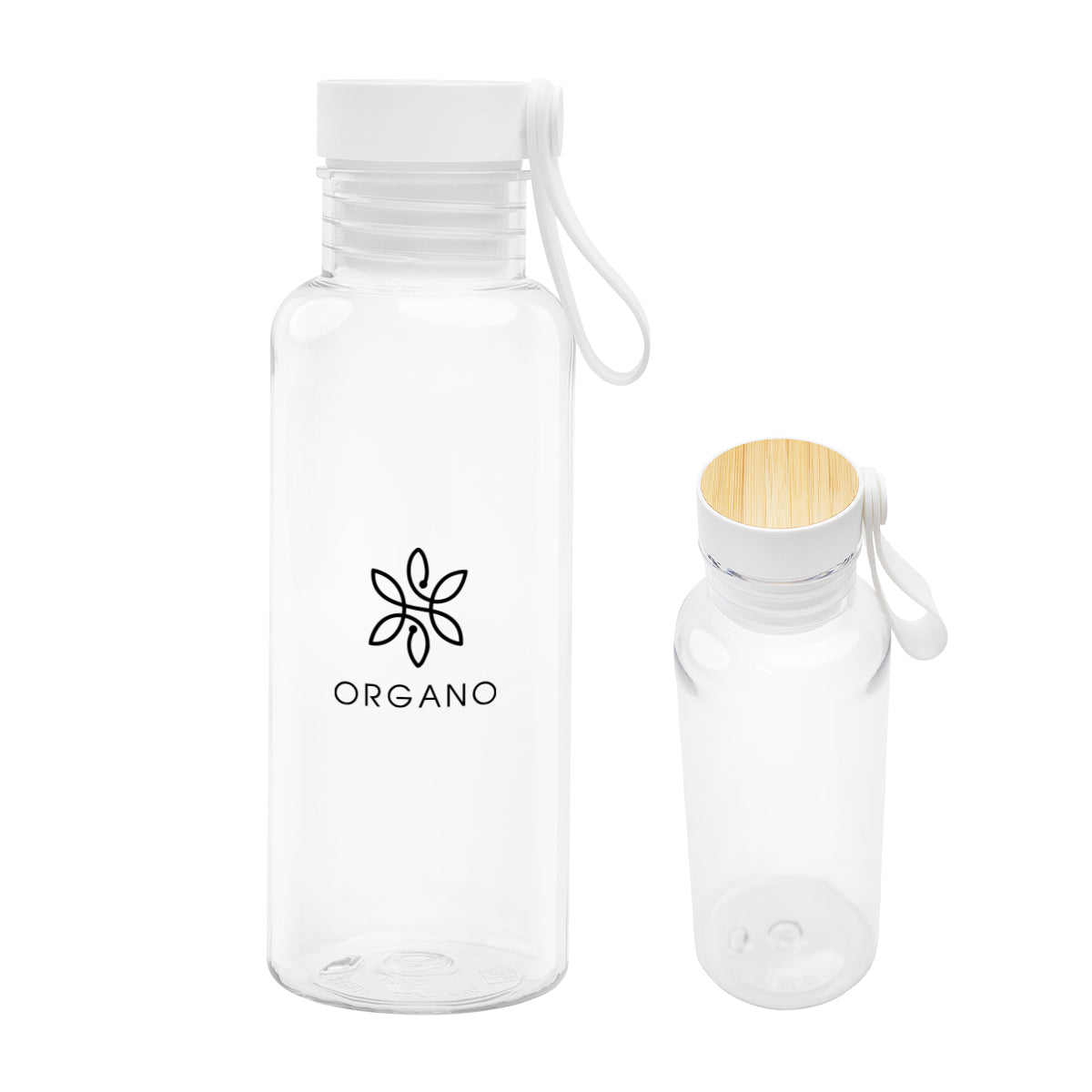 20 Oz. Cade rPET Bottle With Bamboo Accent Lid And Silicone Easy Carry Handle