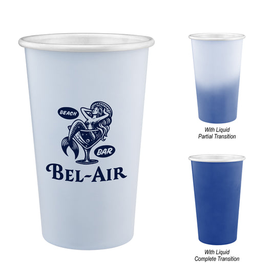 Custom logo 15 Oz. Color Changing Recycled Aluminum Cup