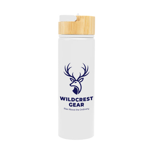 Custom logo 27 Oz. Ellis Recycled Aluminum Bottle With Bamboo Lid