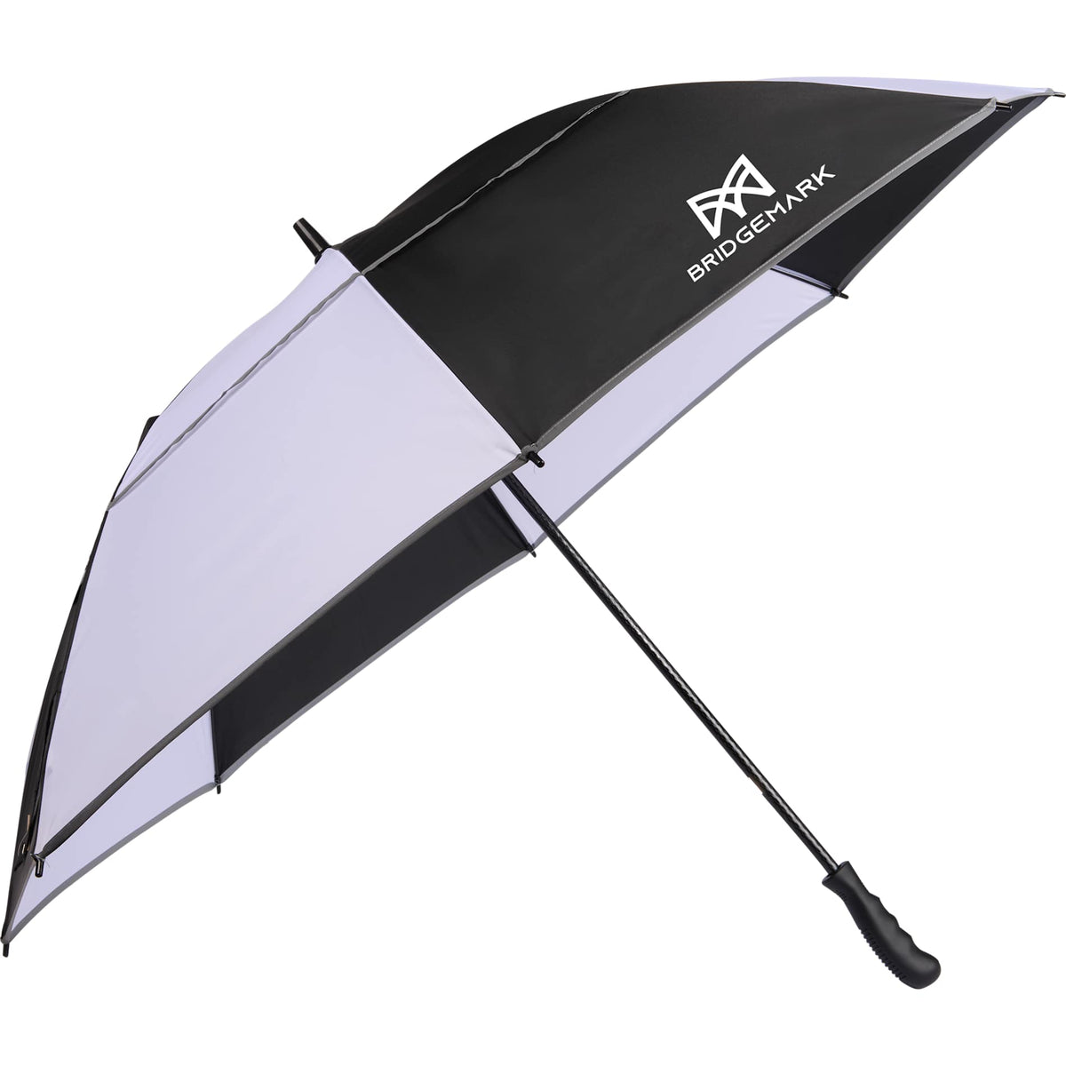 Custom logo 62" RPET Golf Umbrella w/ Reflective Trim