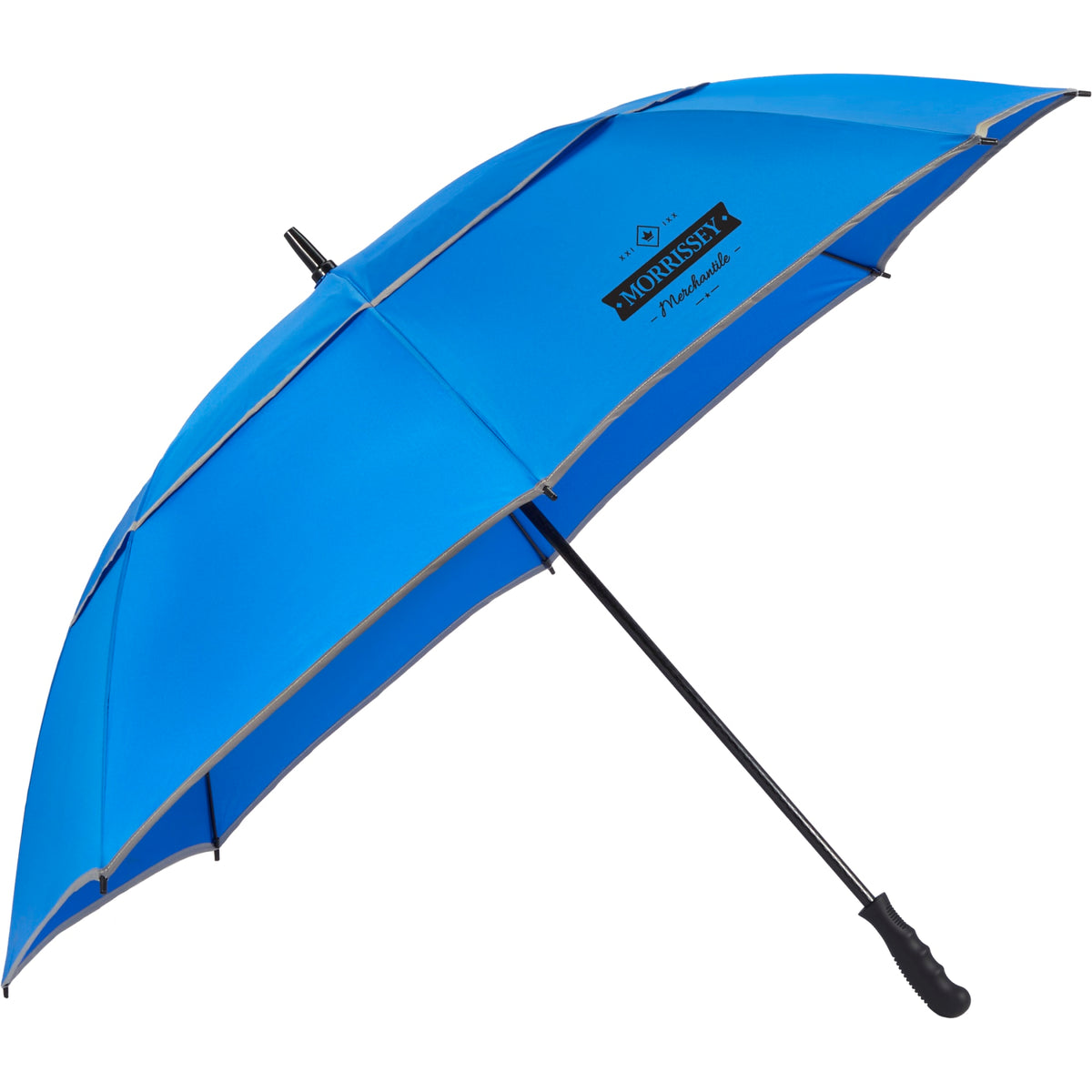 Custom logo 62" RPET Golf Umbrella w/ Reflective Trim