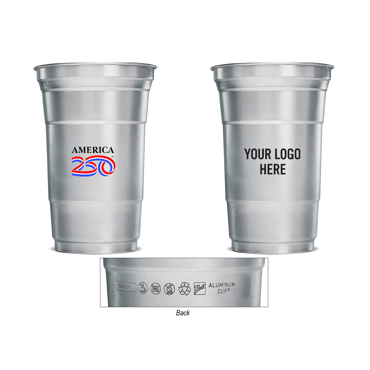 America250™ 20 Oz. Top Cup Aluminum Cup