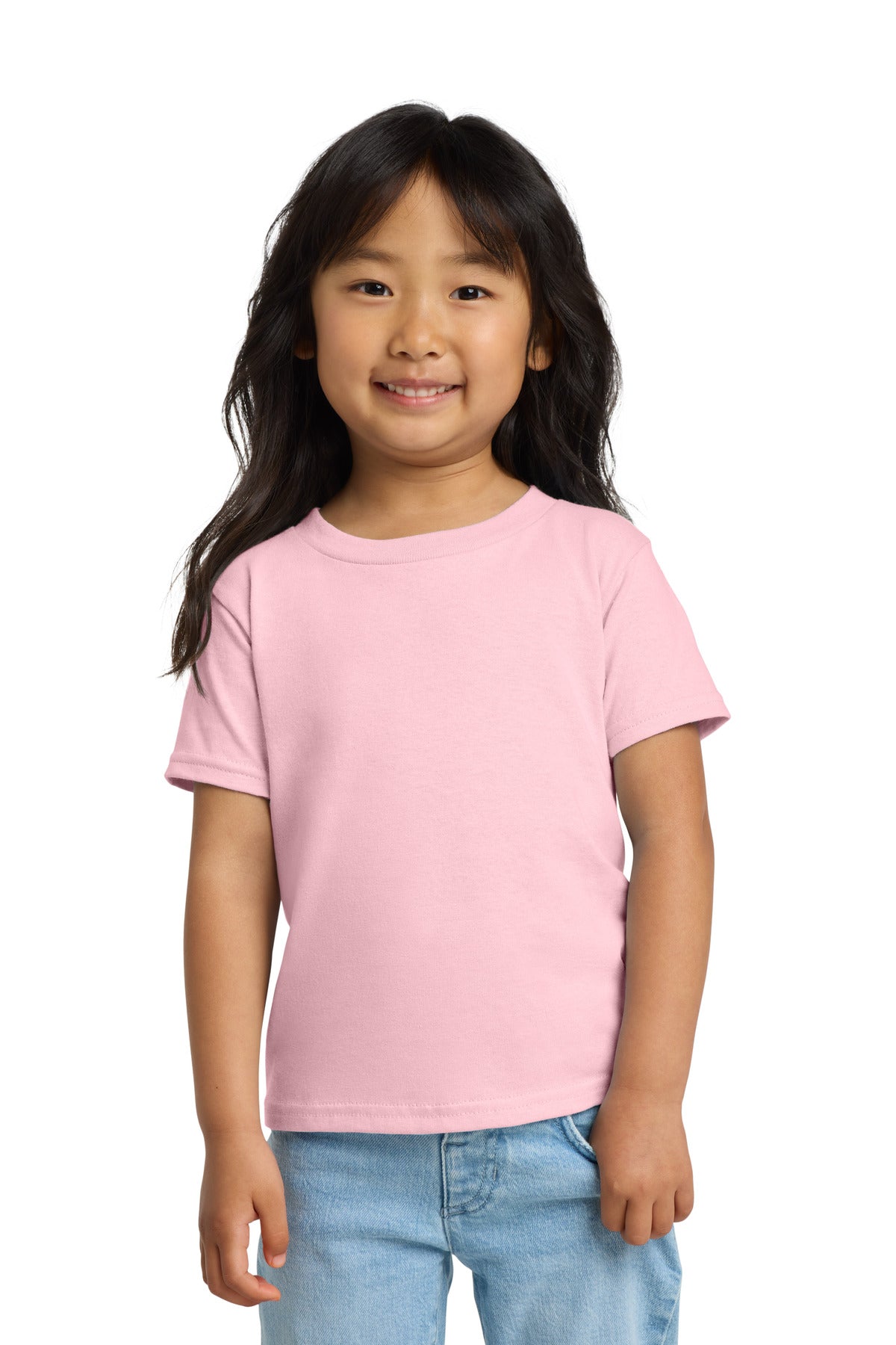Custom logo Gildan® Heavy Cotton™ Toddler T-Shirt 5100P in Light Pink