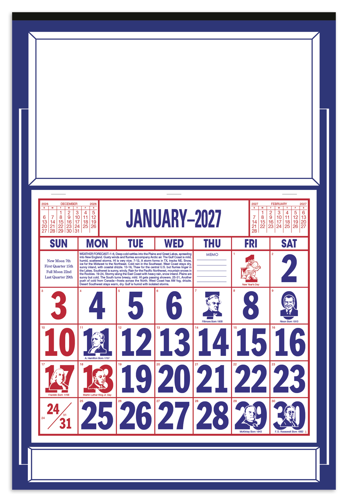 Custom logo Apron Calendar