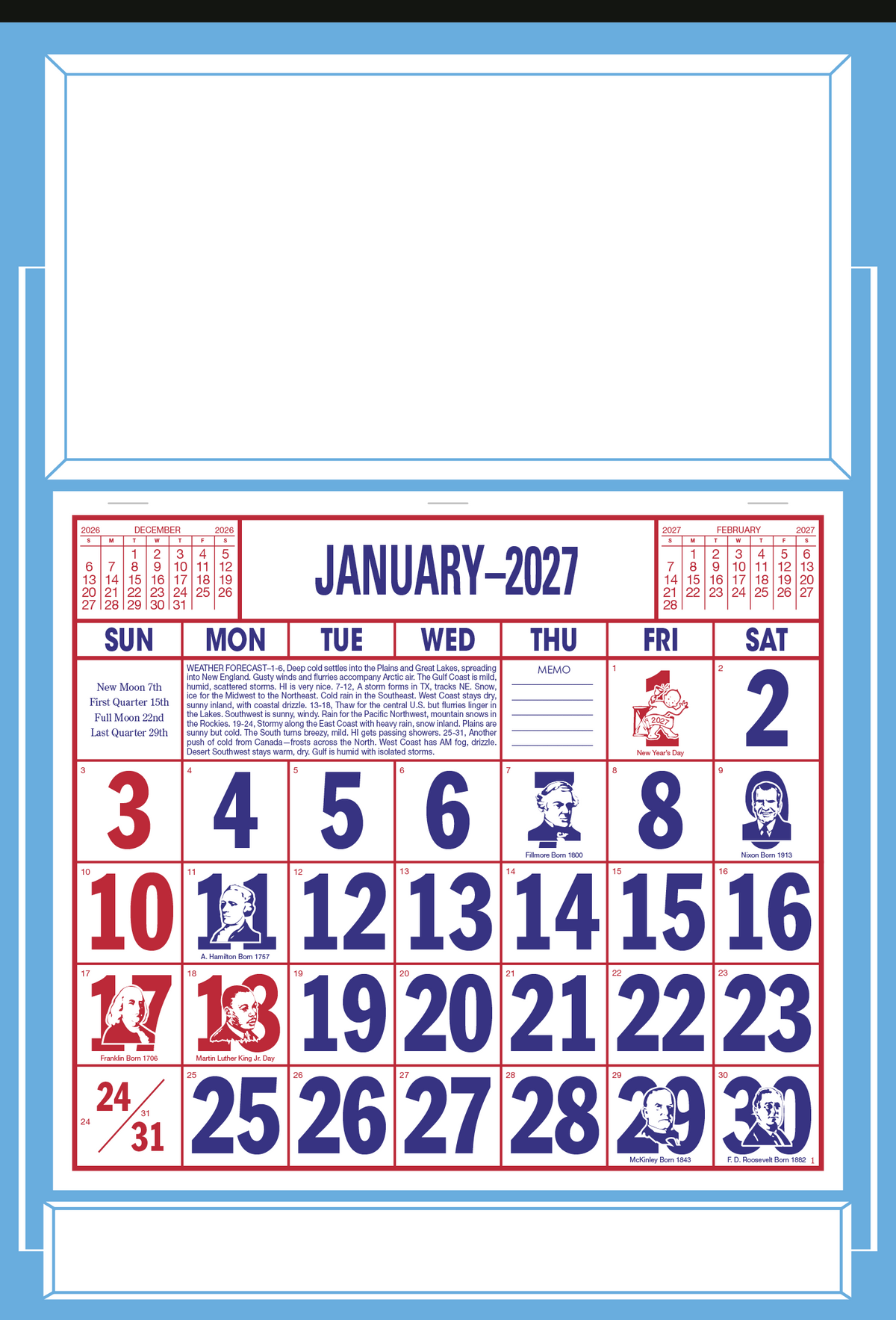 Custom logo Apron Calendar