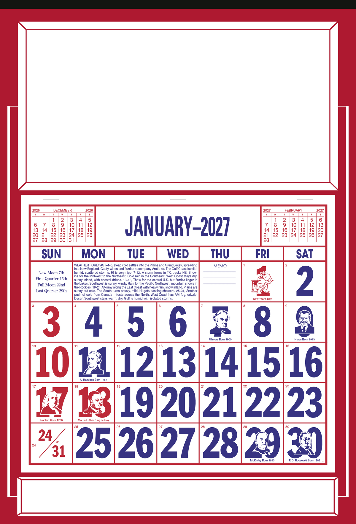 Custom logo Apron Calendar
