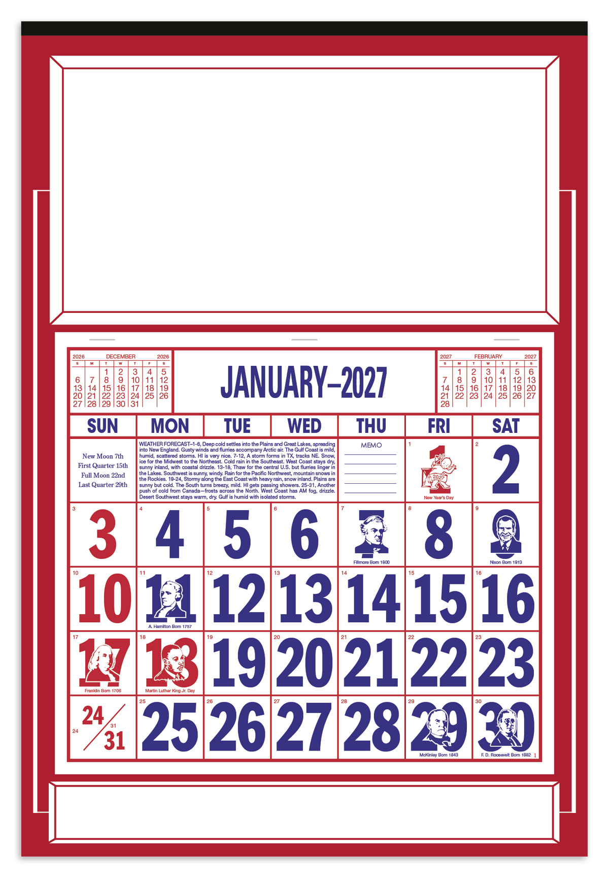 Custom logo Apron Calendar